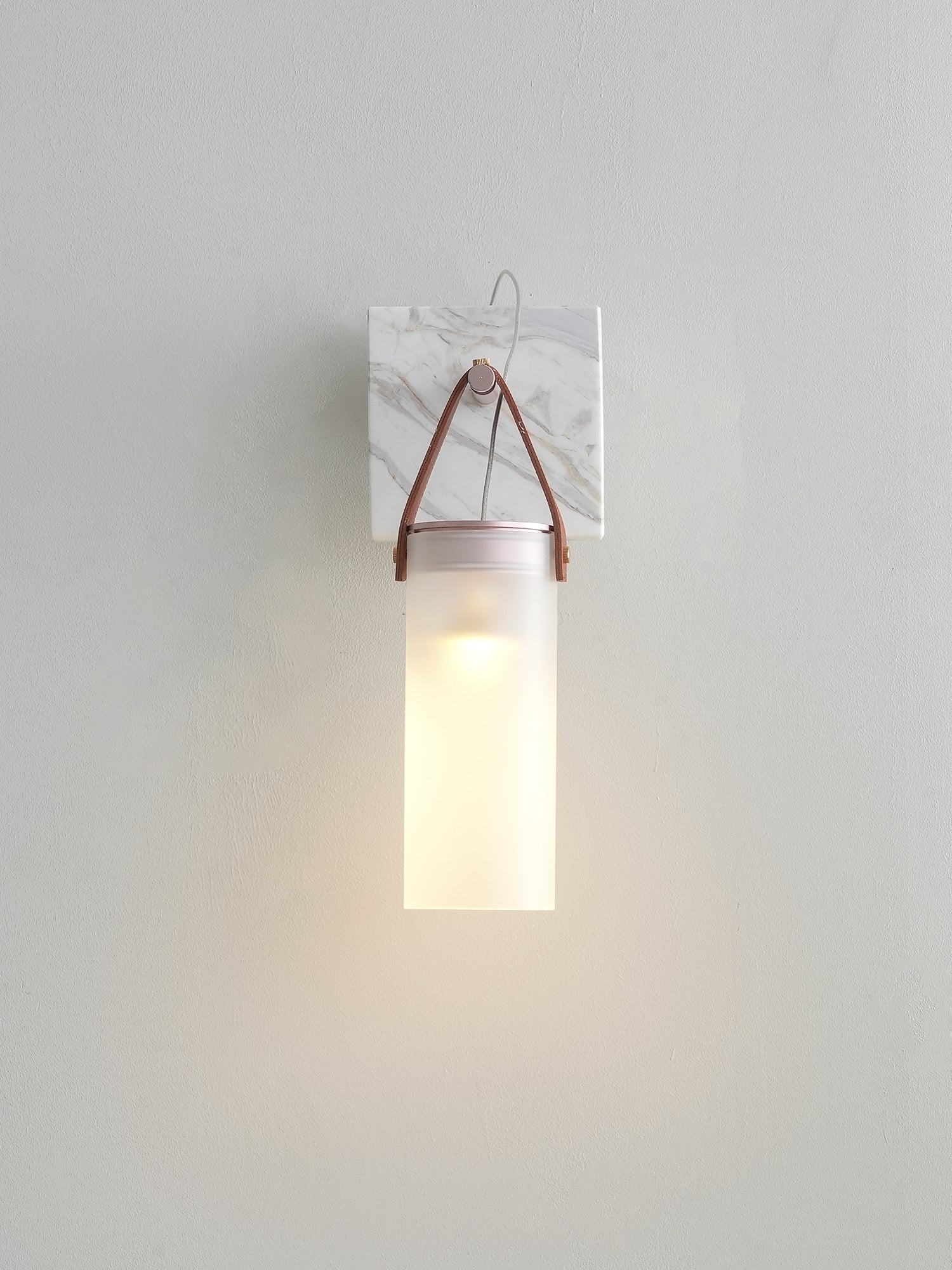 Galerie Wall Lamp Fontana Glass Leather Marble - Letslighting