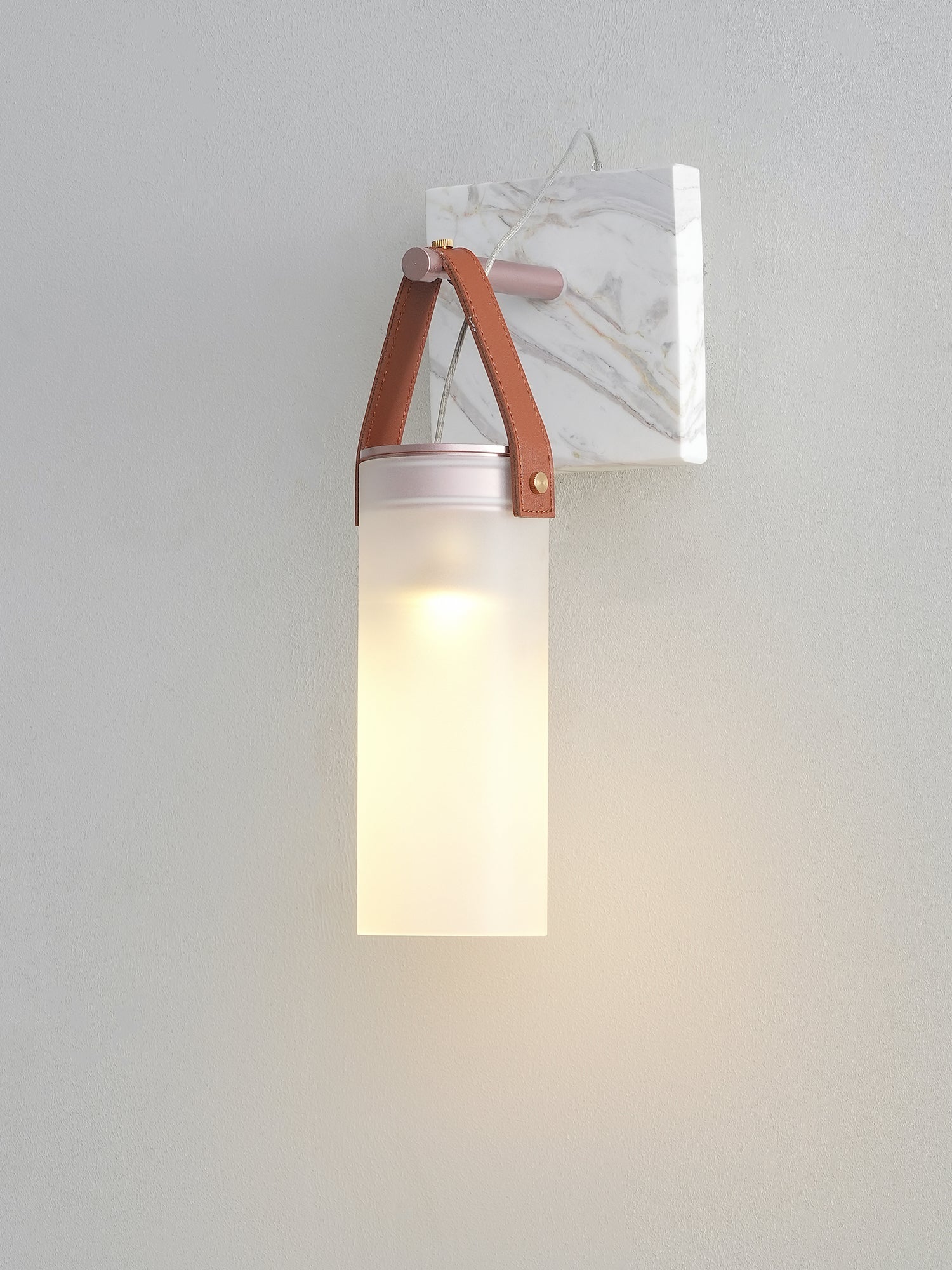 Galerie Wall Lamp Fontana Glass Leather Marble - Letslighting