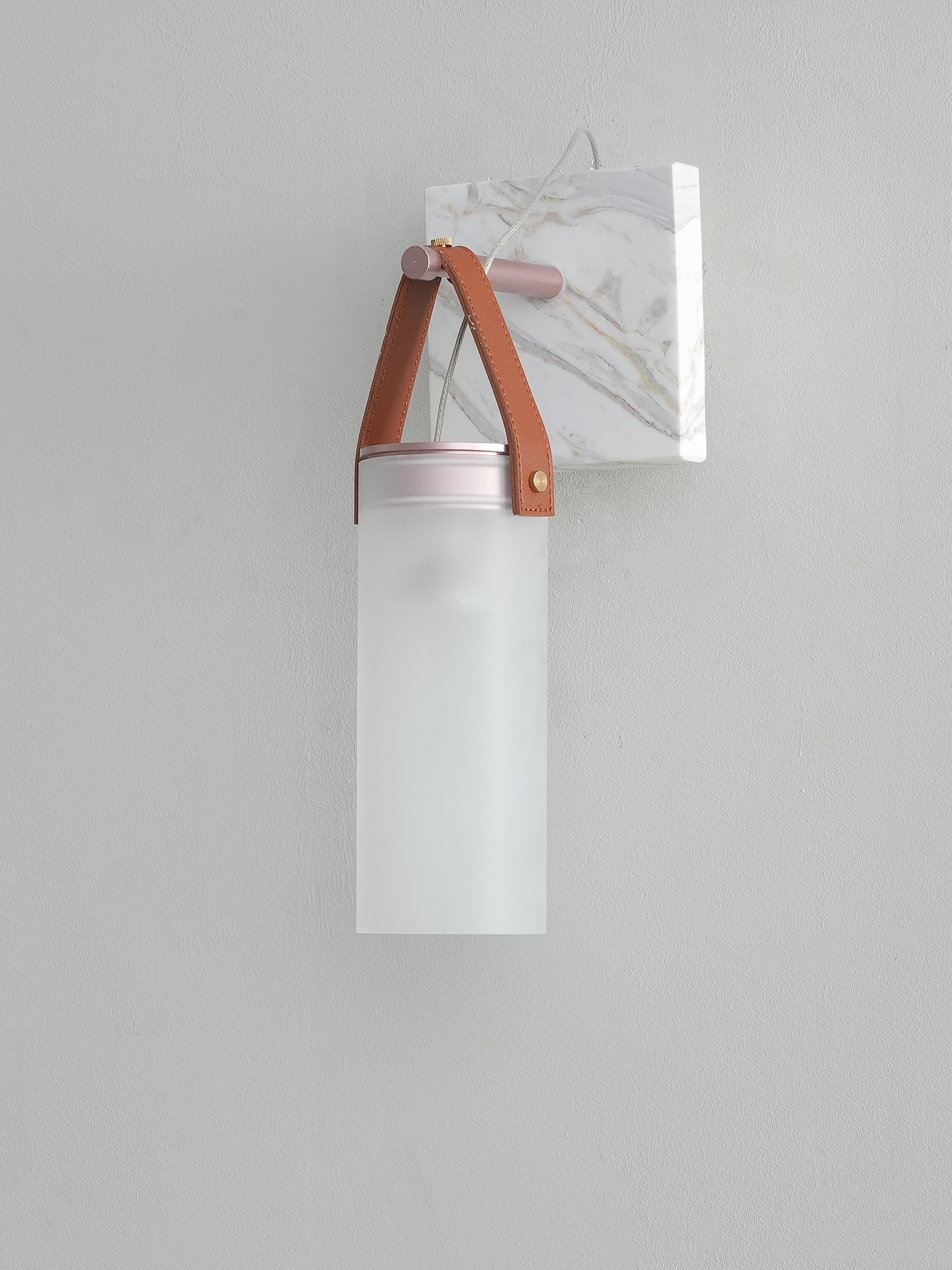 Galerie Wall Lamp Fontana Glass Leather Marble - Letslighting