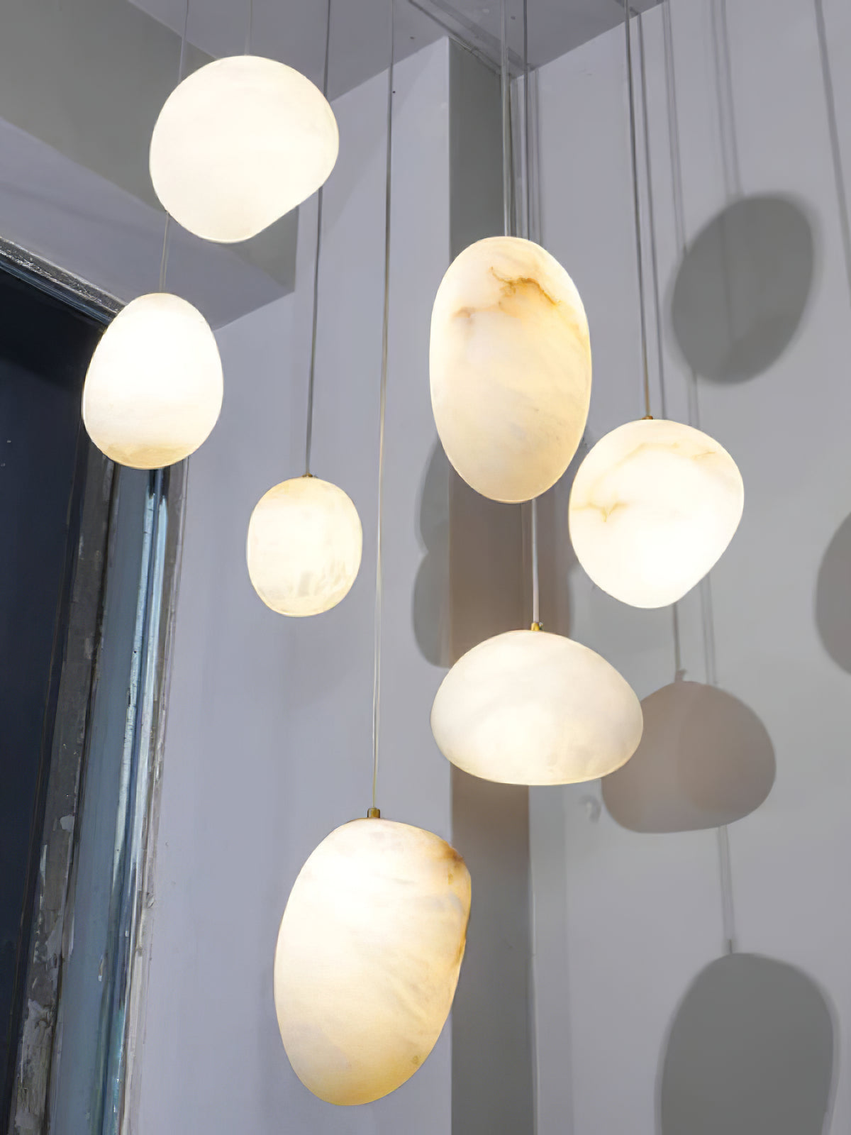 Codoriel Modern Minimalist Brass Alabaster Pendant Light - Letslighting