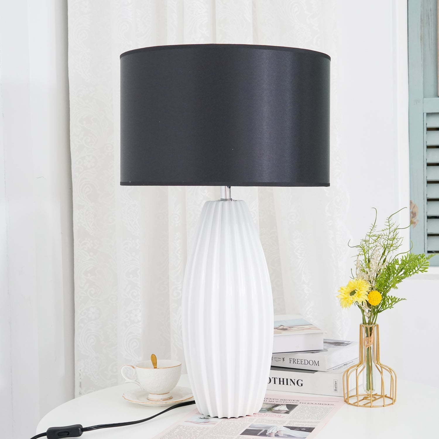 Carlton Modern Ceramics Table Lamp - Letslighting