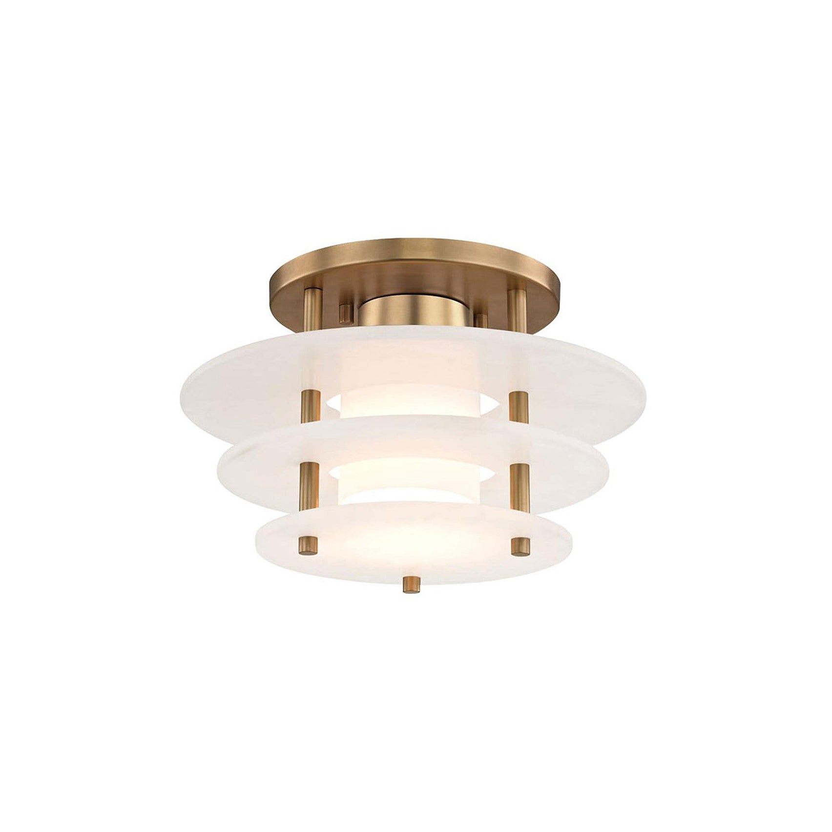 Zovena Modern Minimalist Steel Alabaster Ceiling Lamp - Letslighting