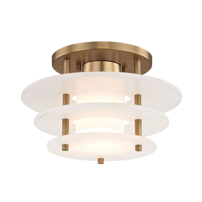 Zovena Modern Minimalist Steel Alabaster Ceiling Lamp - Letslighting