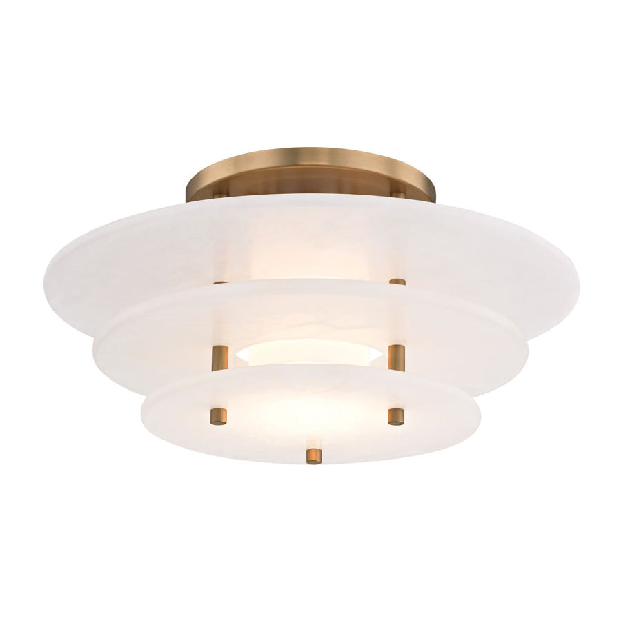 Zovena Modern Minimalist Steel Alabaster Ceiling Lamp - Letslighting