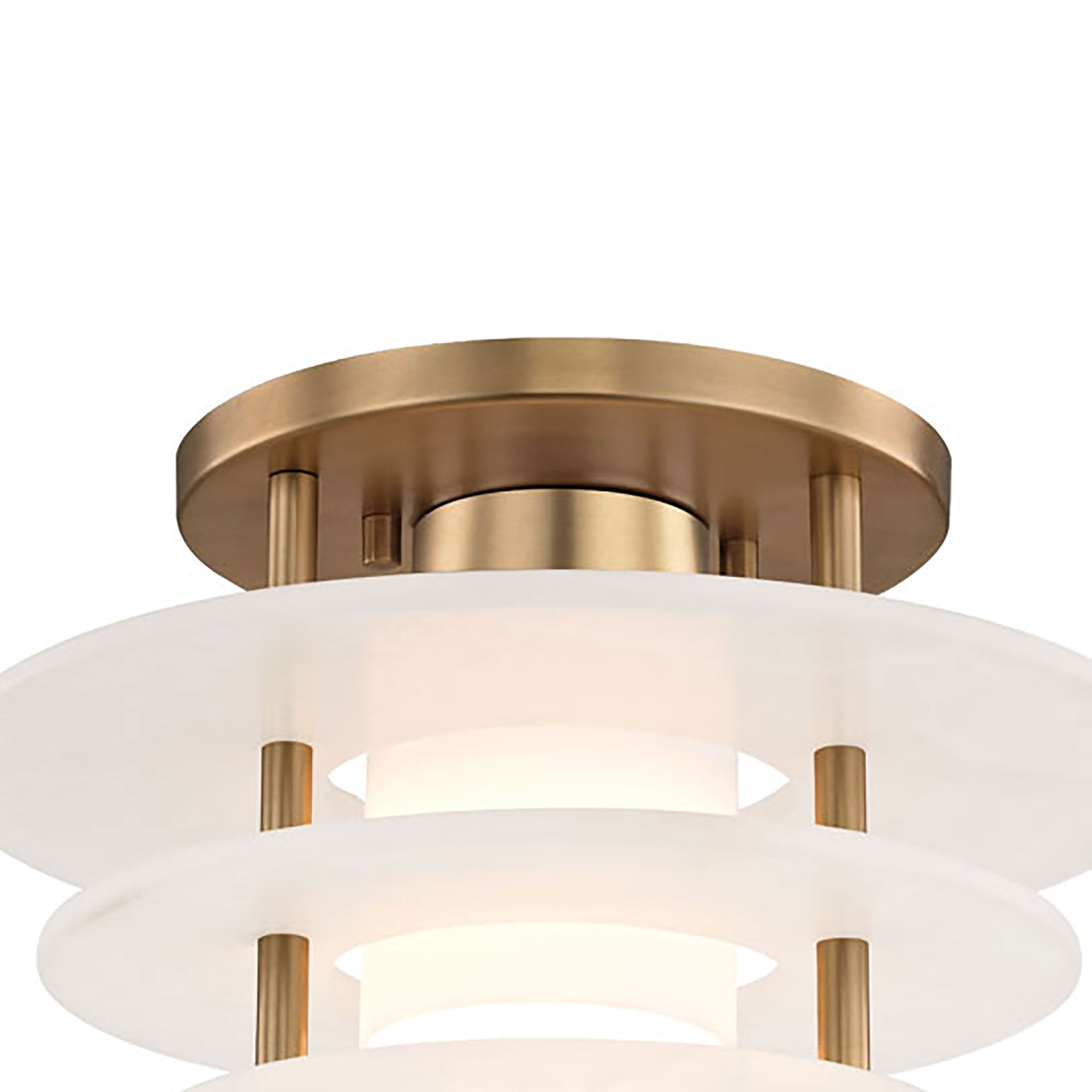 Zovena Modern Minimalist Steel Alabaster Ceiling Lamp - Letslighting