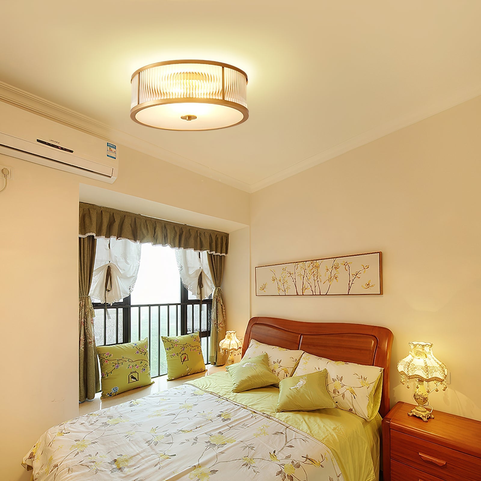 Avvynila Modern Minimalist Brass Glass CeIling Lamp - Letslighting