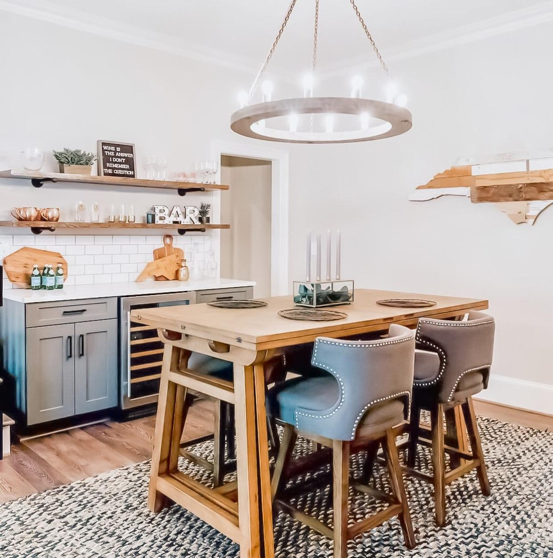 Armirila Vintage Industrial Wood Chandelier - Letslighting