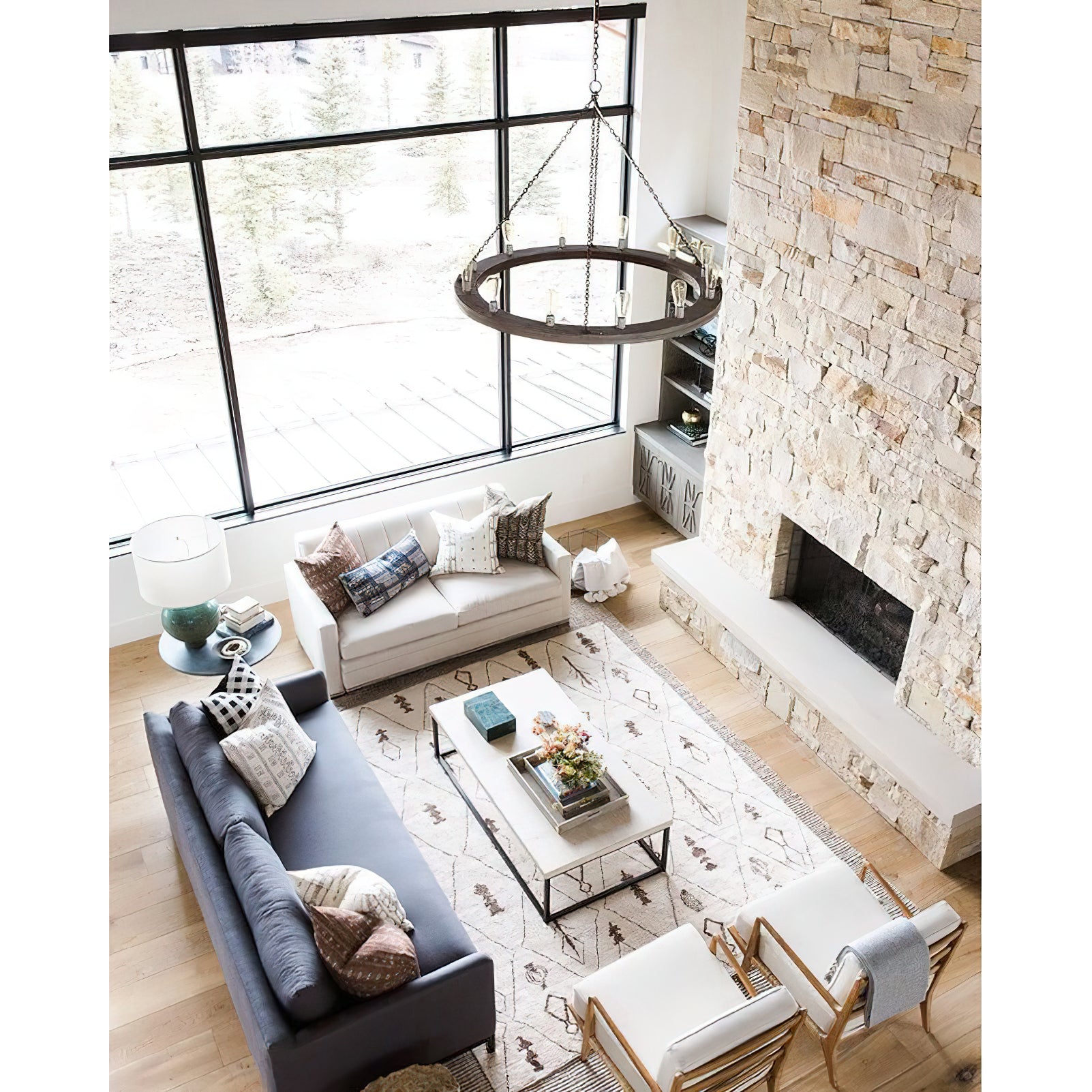 Armirila Vintage Industrial Wood Chandelier - Letslighting