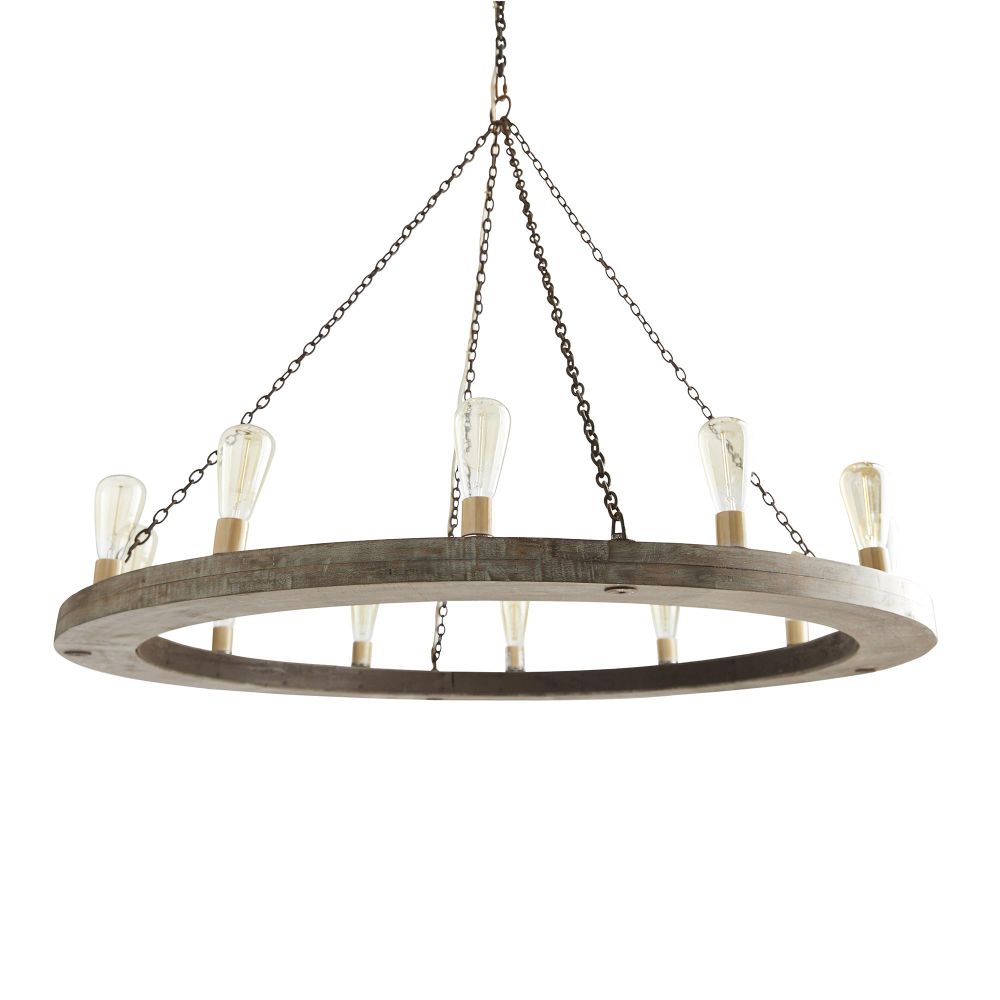 Armirila Vintage Industrial Wood Chandelier - Letslighting