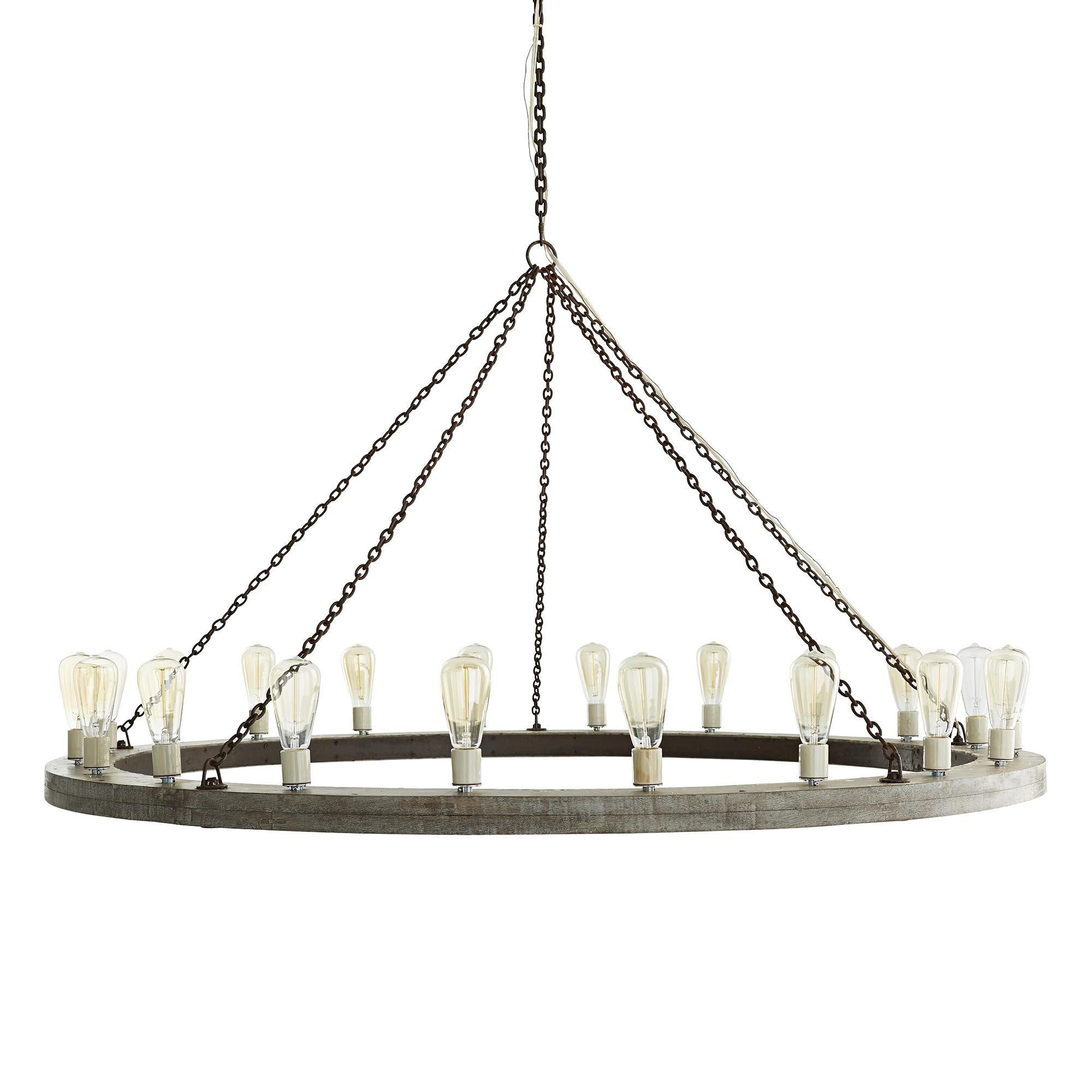Armirila Vintage Industrial Wood Chandelier - Letslighting