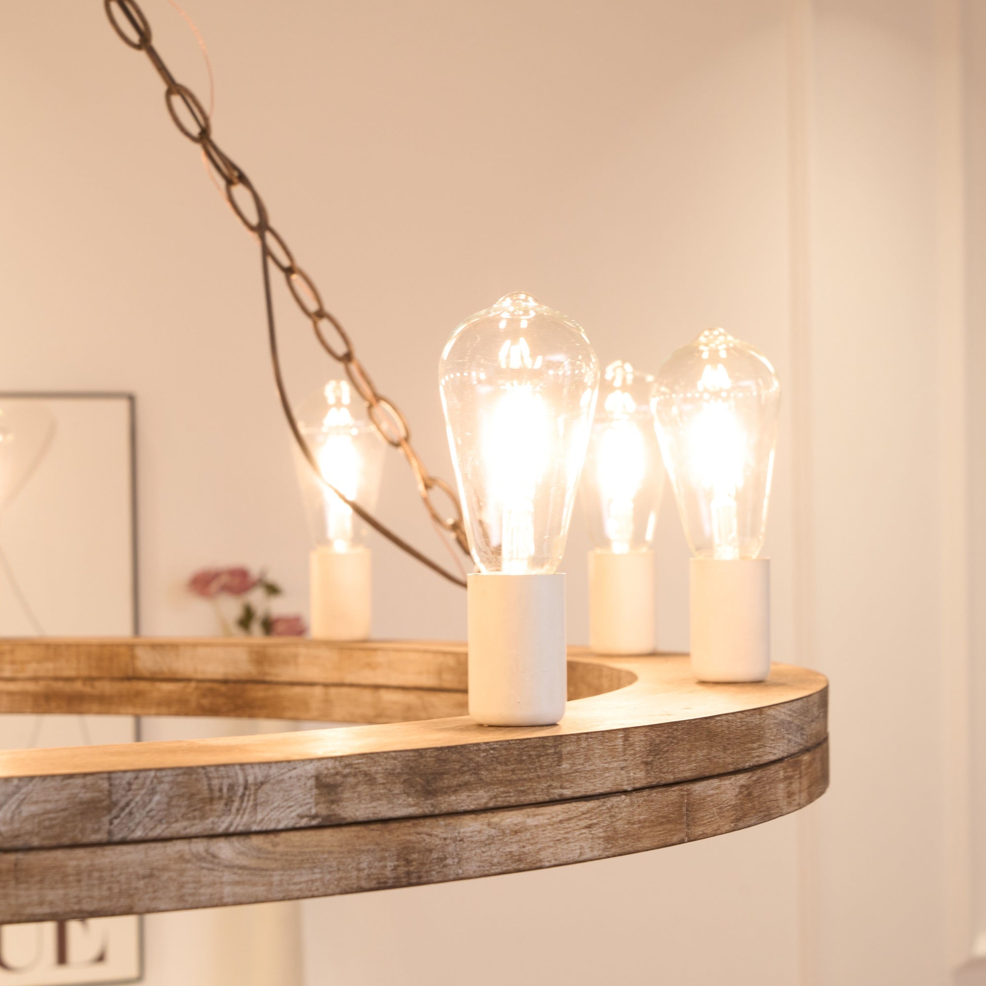 Armirila Vintage Industrial Wood Chandelier - Letslighting