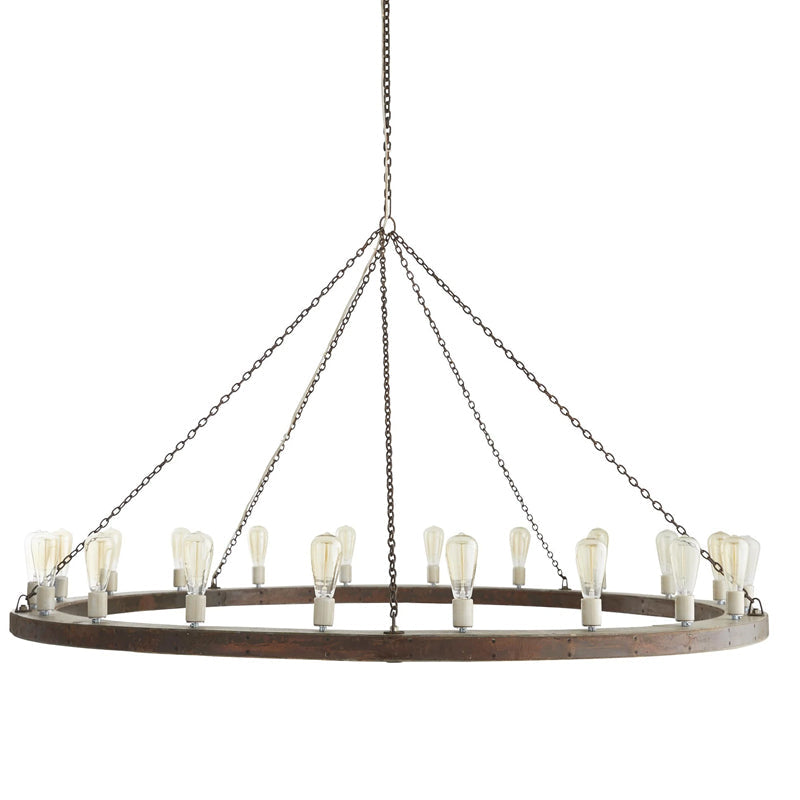 Armirila Vintage Industrial Wood Chandelier - Letslighting