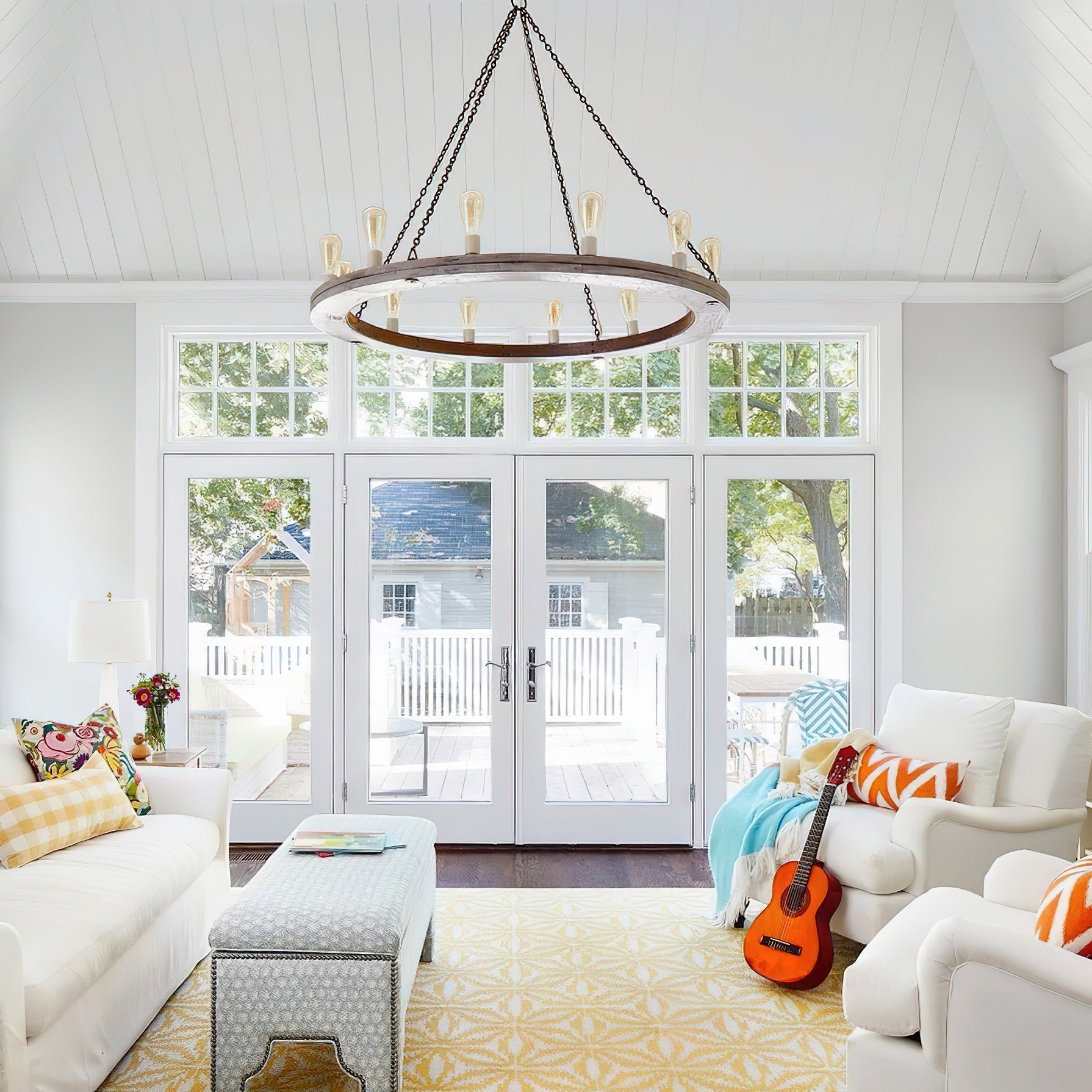 Armirila Vintage Industrial Wood Chandelier - Letslighting