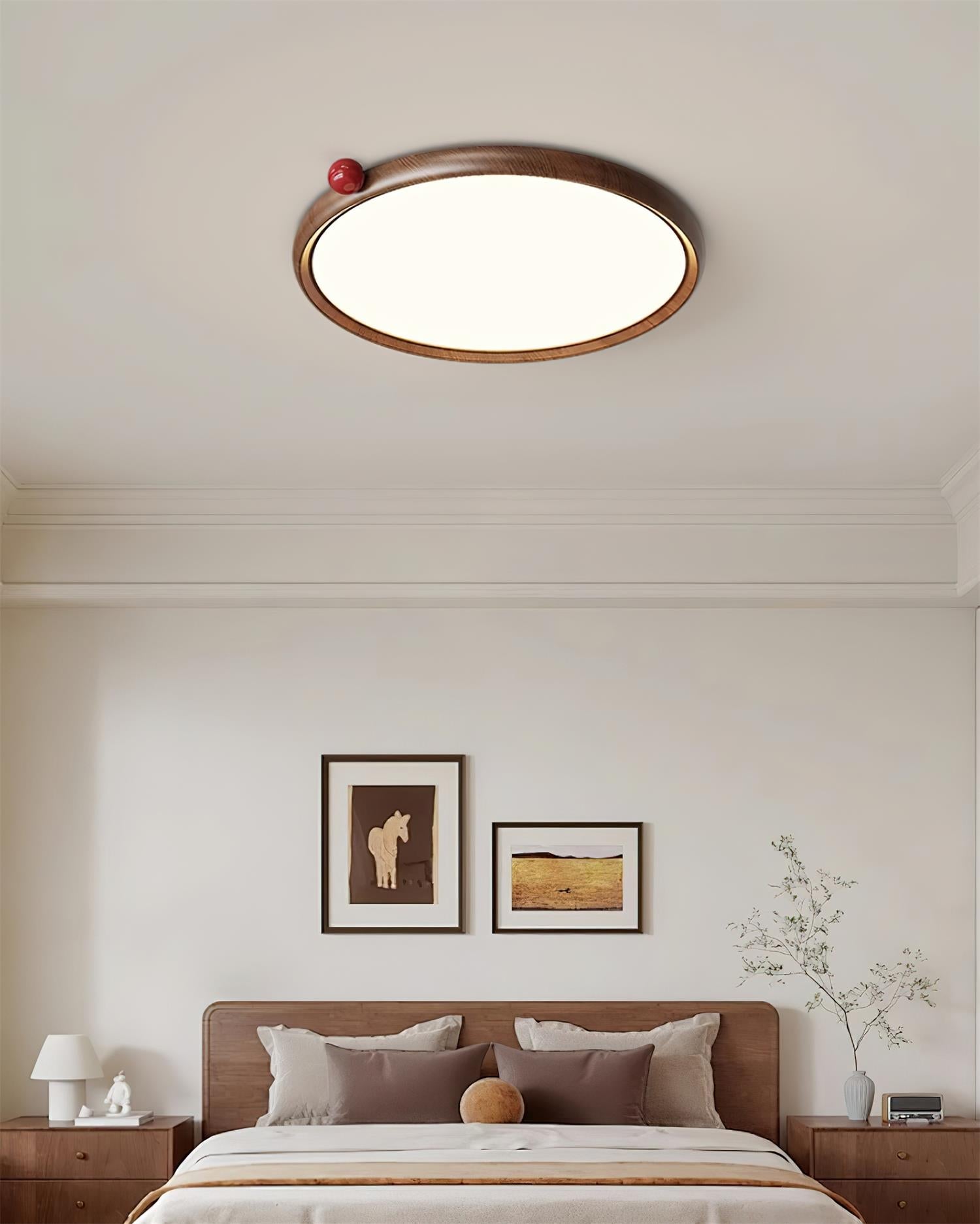 Geos Ceiling Light Wood LED Modern Minimalist - Letslighting