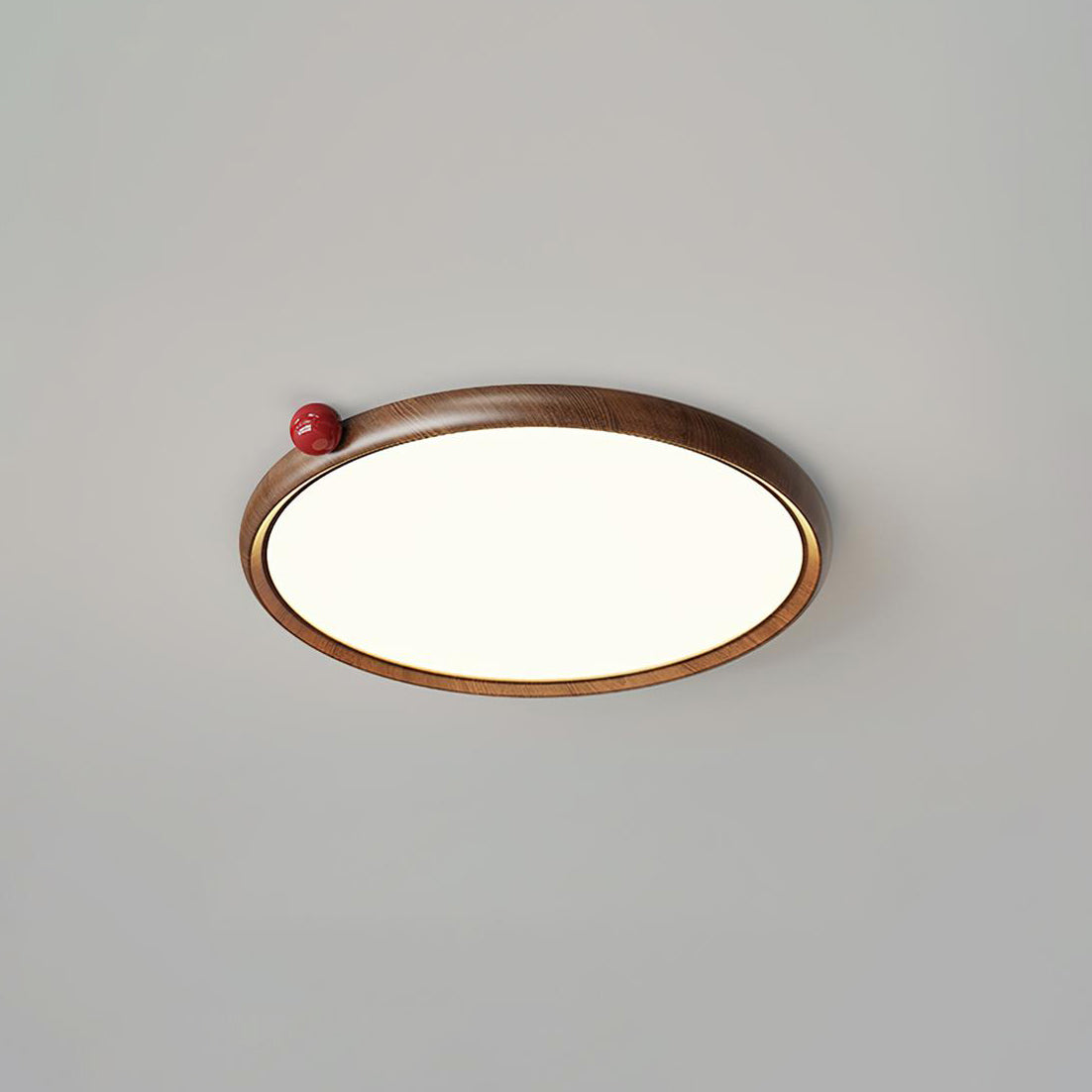 Geos Ceiling Light Wood Tone Circular LED - Letslighting