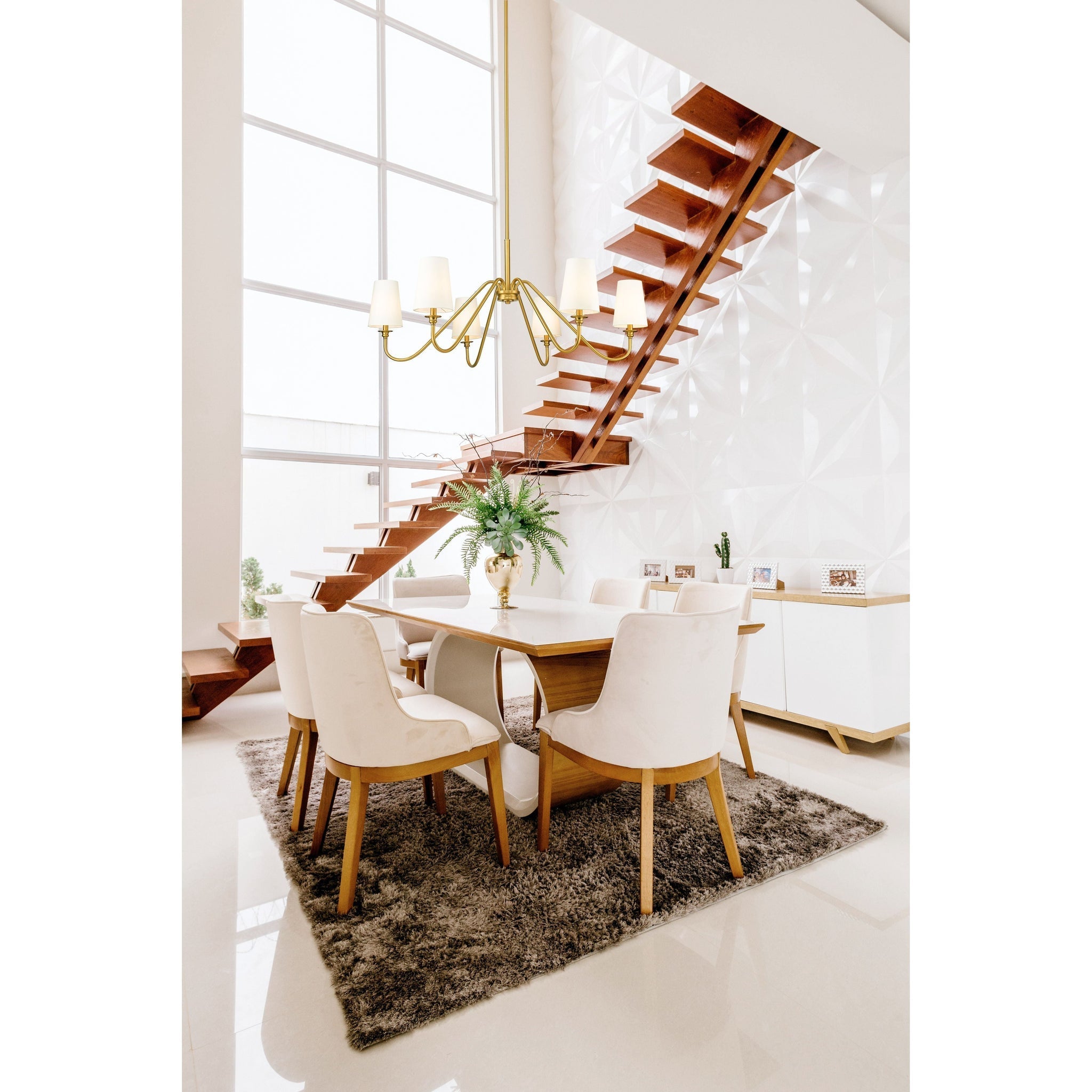 Vavenus Vintage Industrial Brass Fabric Chandelier - Letslighting