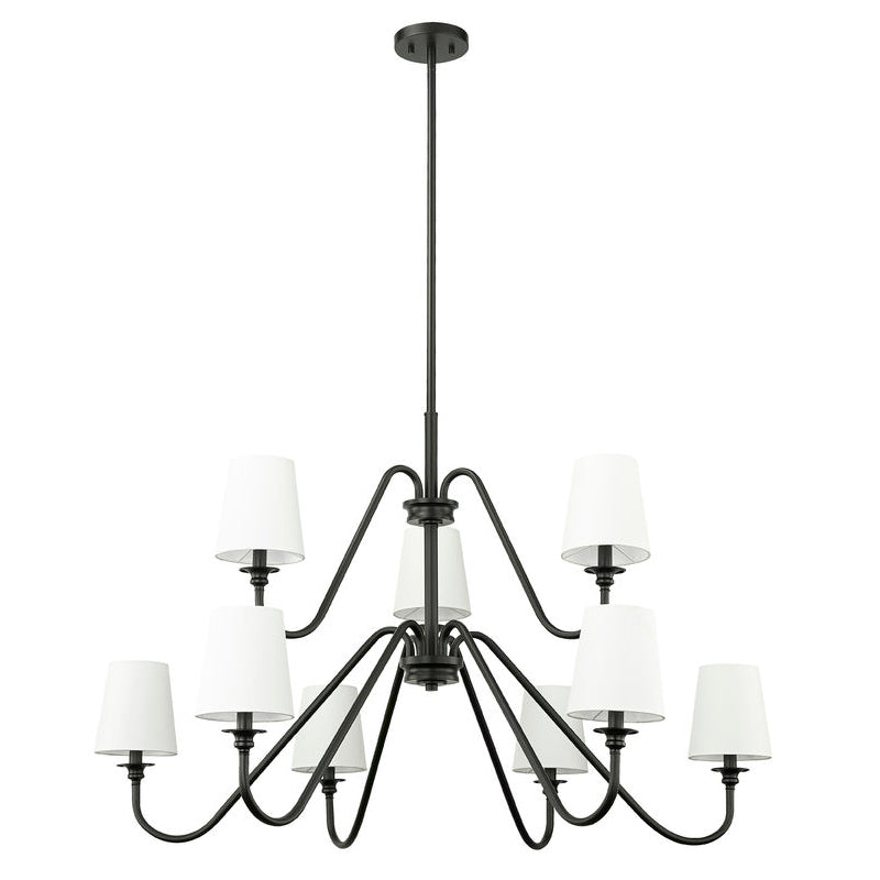 Vavenus Vintage Industrial Brass Fabric Chandelier - Letslighting