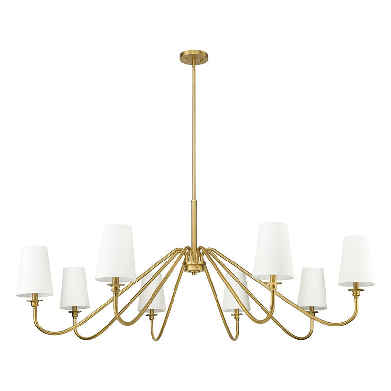 Vavenus Vintage Industrial Brass Fabric Chandelier - Letslighting
