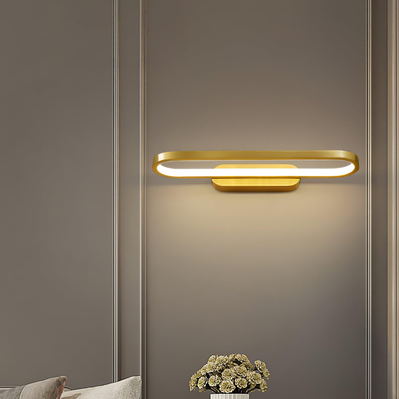 Plana Modern Minimalist LED Brass Wall Light - Letslighting