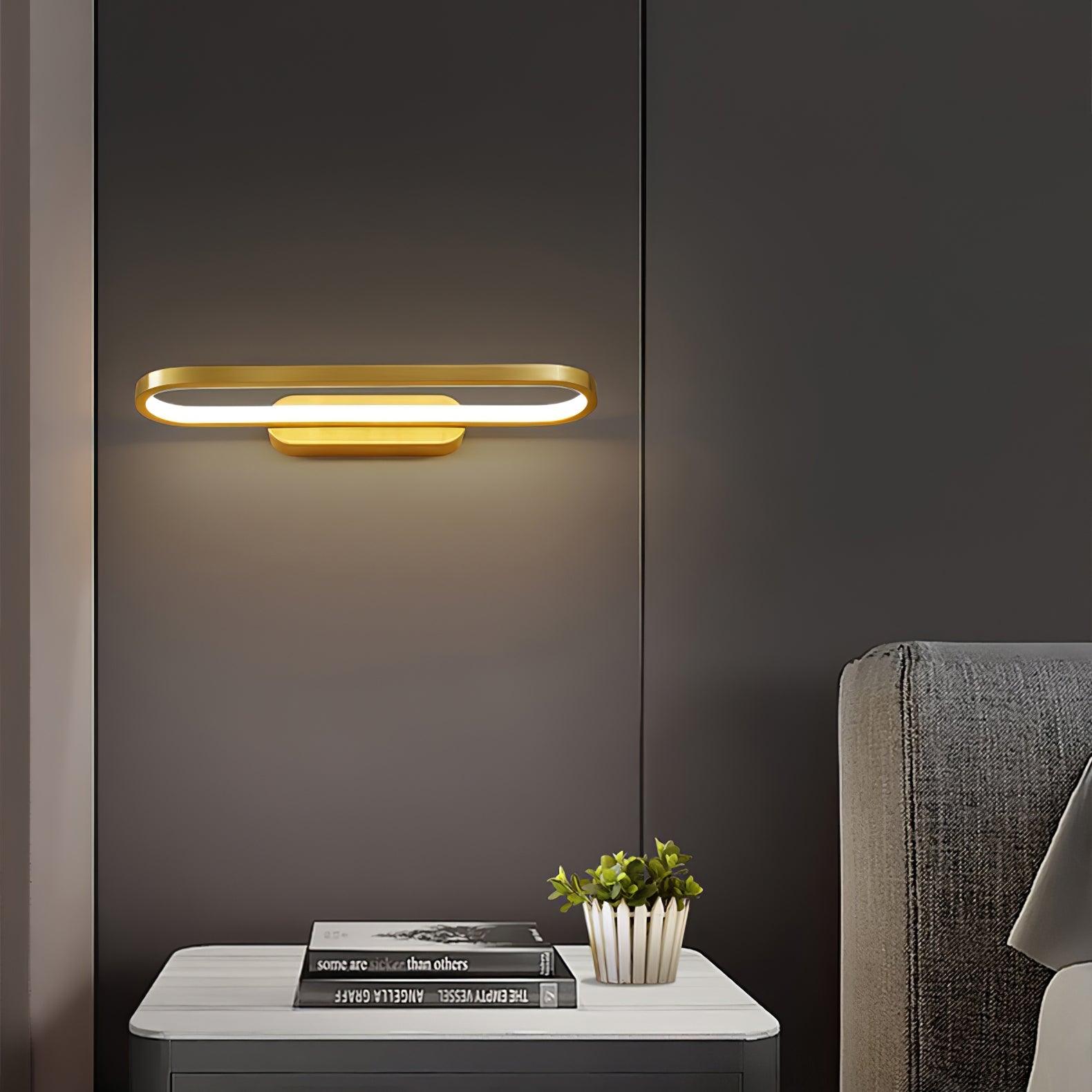Plana Modern Minimalist LED Brass Wall Light - Letslighting