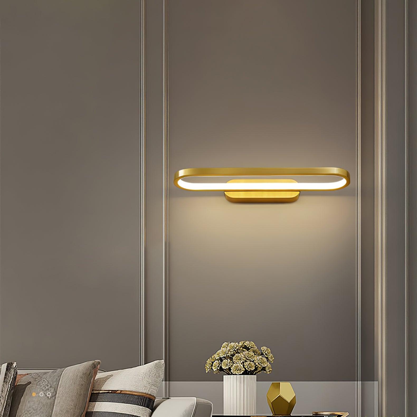 Plana Modern Minimalist LED Brass Wall Light - Letslighting