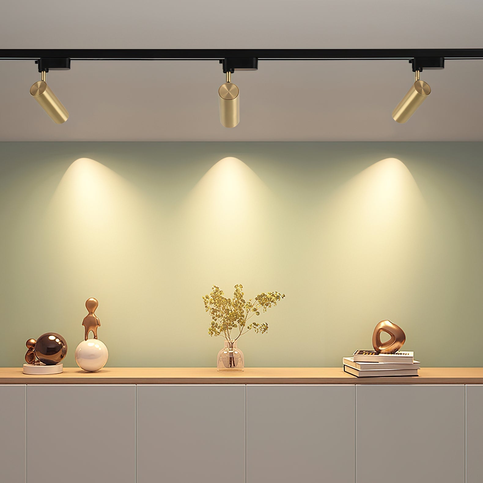 Gilded Track Light Gilded Cylindrical for Living Room - Letslighting