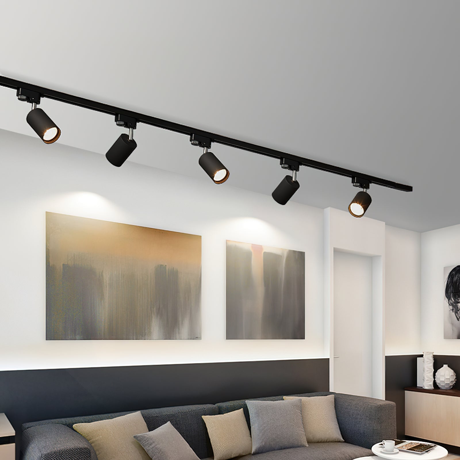 Gilded Track Light Gilded Cylindrical for Living Room - Letslighting