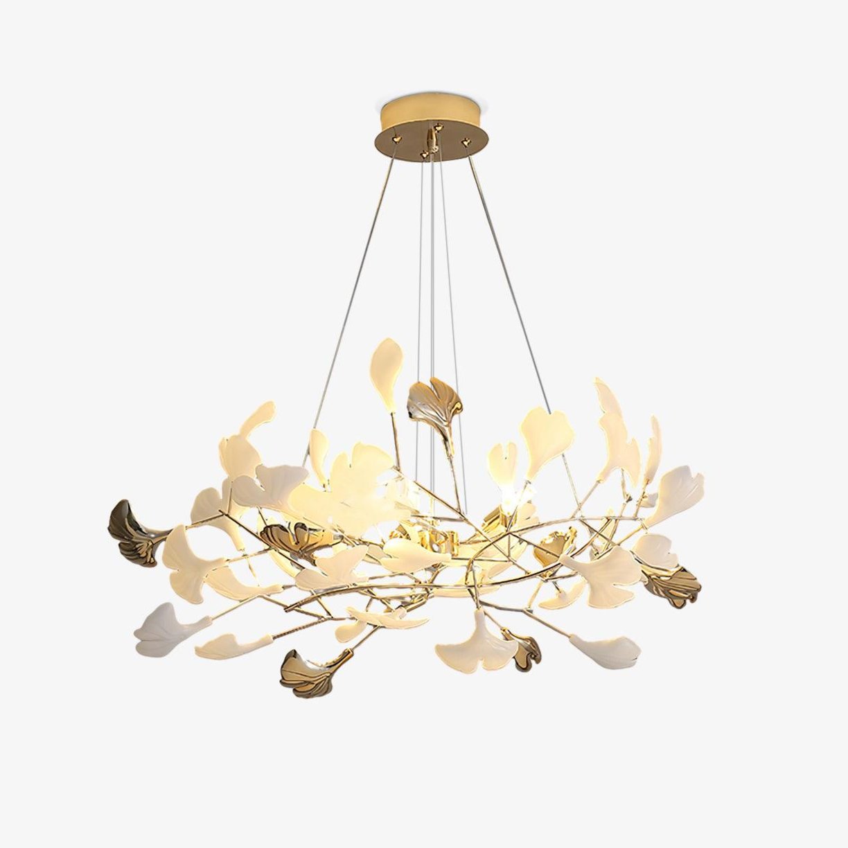 Olivia Ceramic Gingko Chandelier 3 Styles - Letslighting