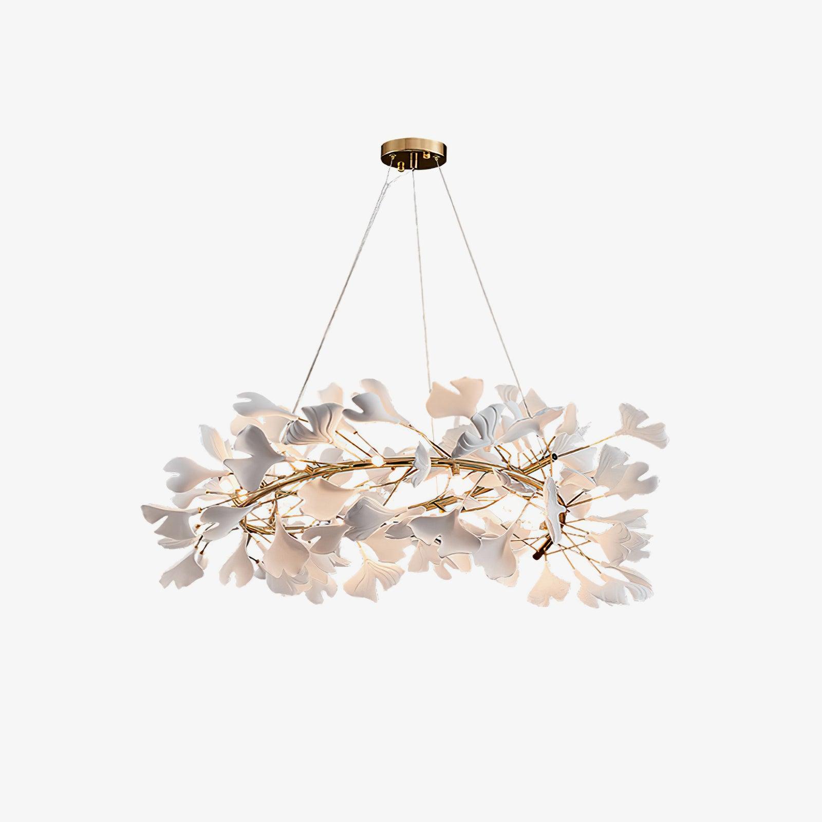 Olivia GinkLuxe Modern Golden LED Chandelier, & Ceramic - Letslighting