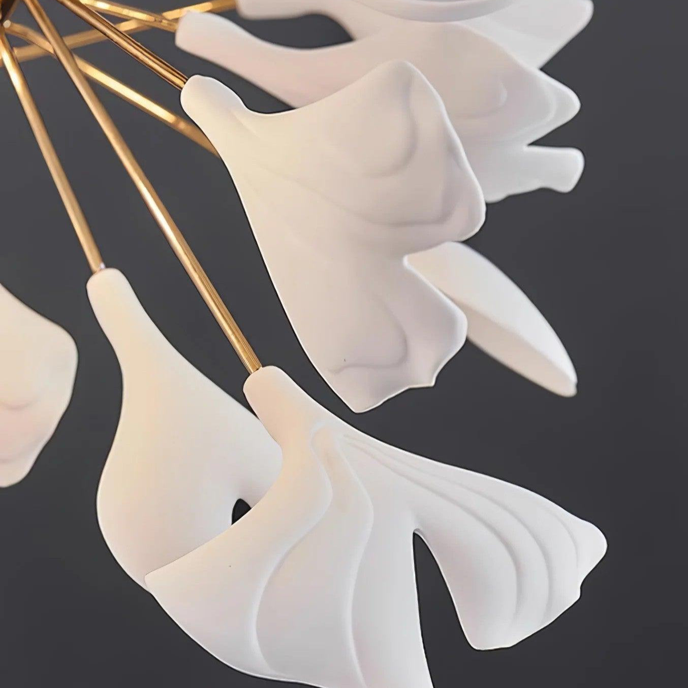 Olivia Ceramic Gingko Chandelier Firefly Art Design - Letslighting