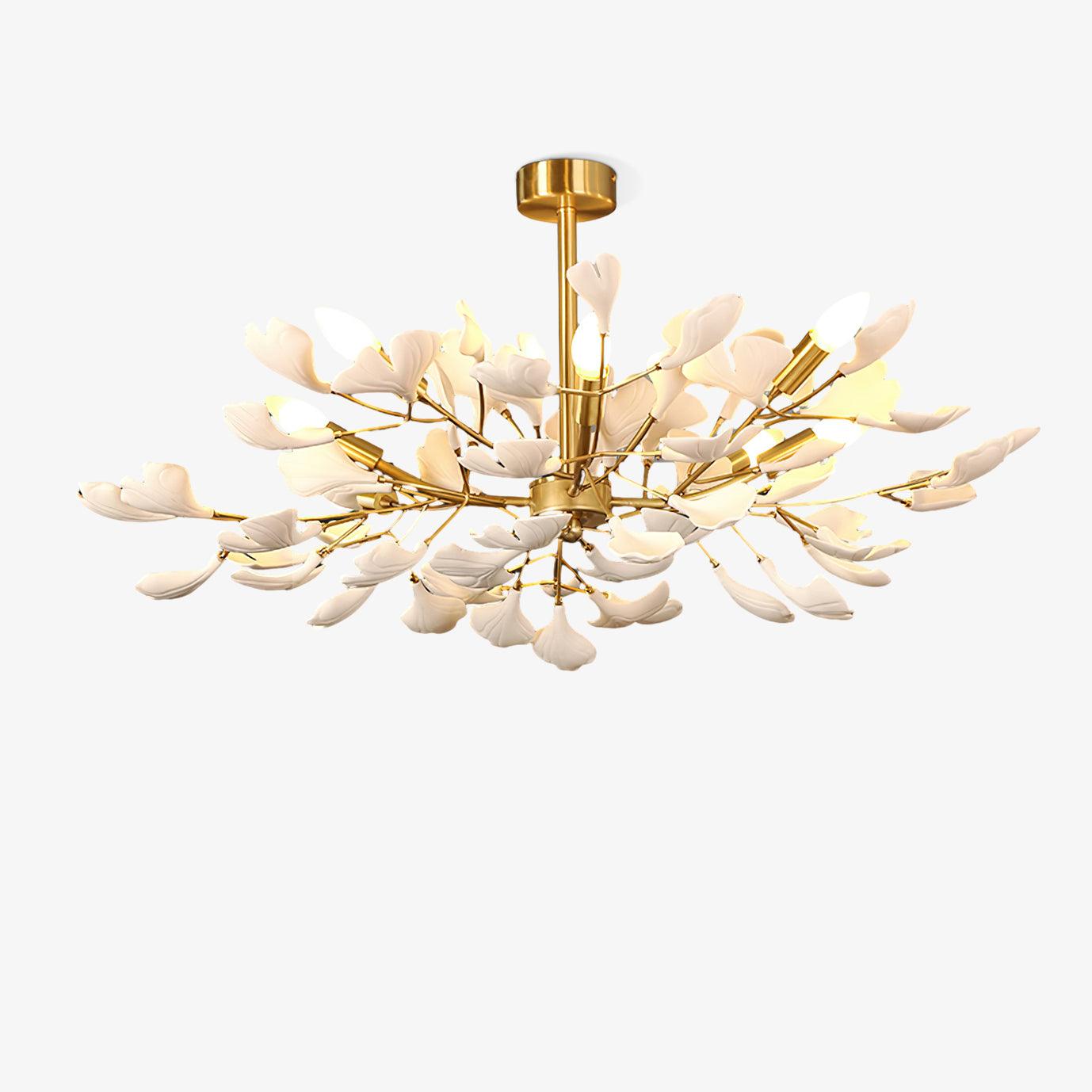 Olivia Ceramic Gingko Chandelier Firefly Art Design - Letslighting
