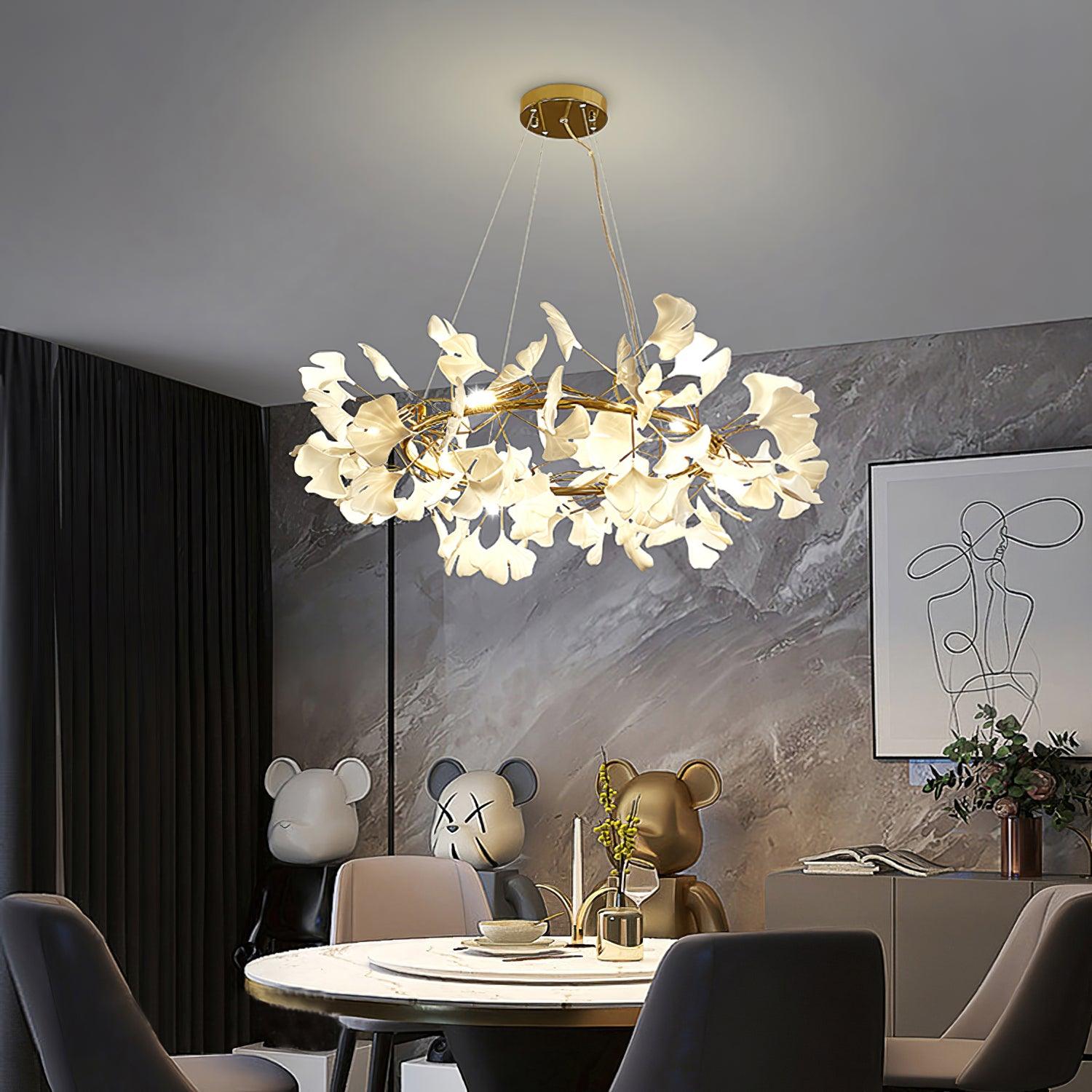 Olivia EarthenGlo Modern Kitchen Art Deco Chandelier Metal Ceramic
