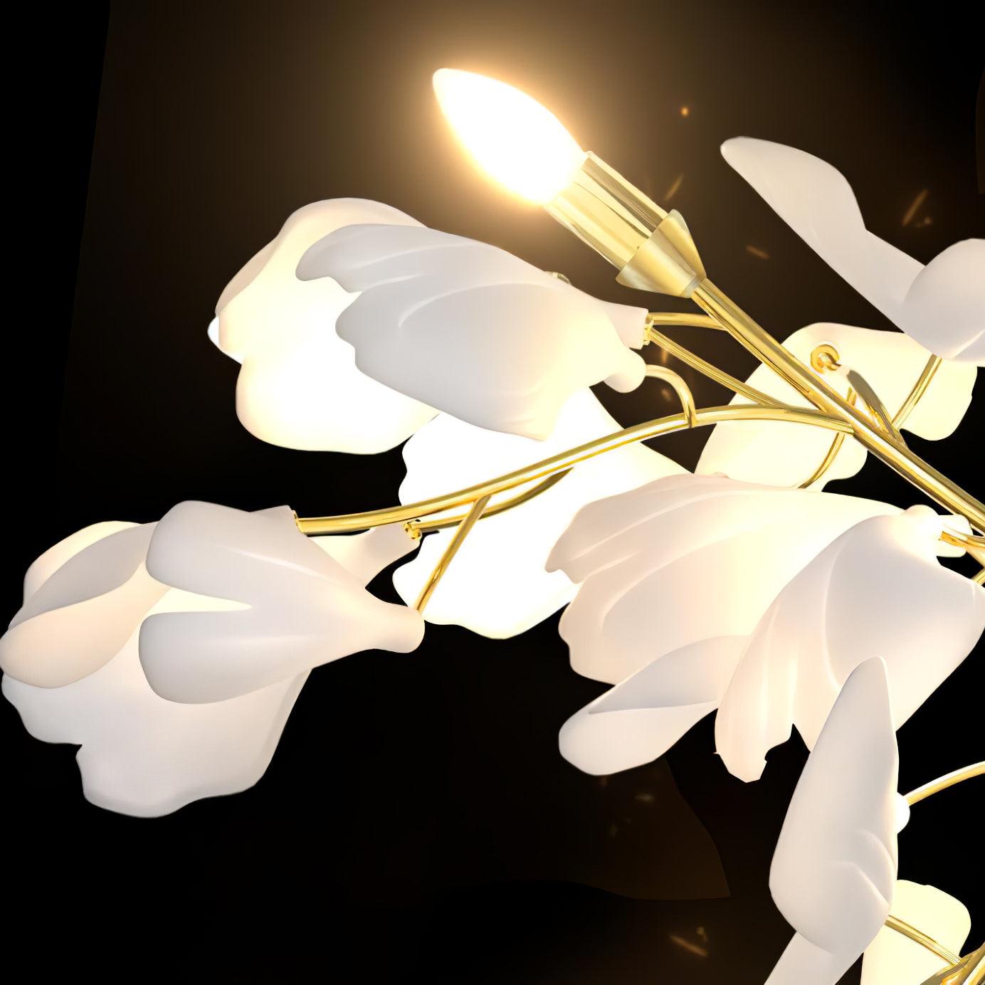 Lustra Wall Lamp Gingko Flowers Brass - Letslighting