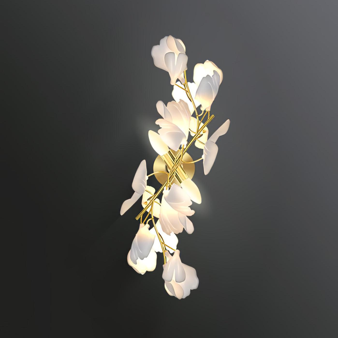 Lustra Wall Lamp Gingko Flowers Brass - Letslighting