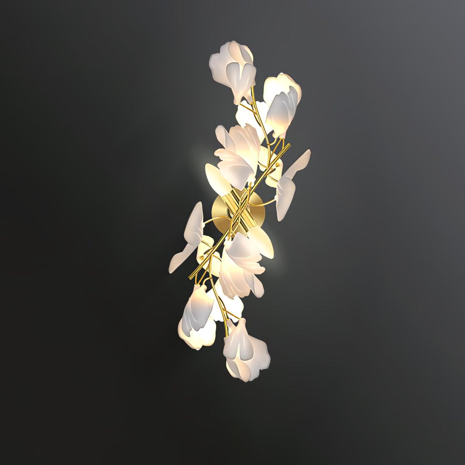 Lustra Wall Lamp Gingko Flowers Brass - Letslighting
