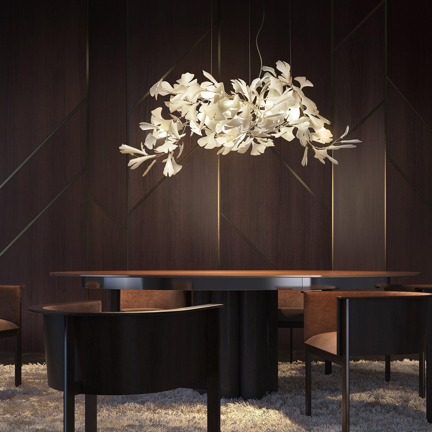Gingko Chandelier A Style Leaf Branch Shape Modern Dining Room - Letslighting