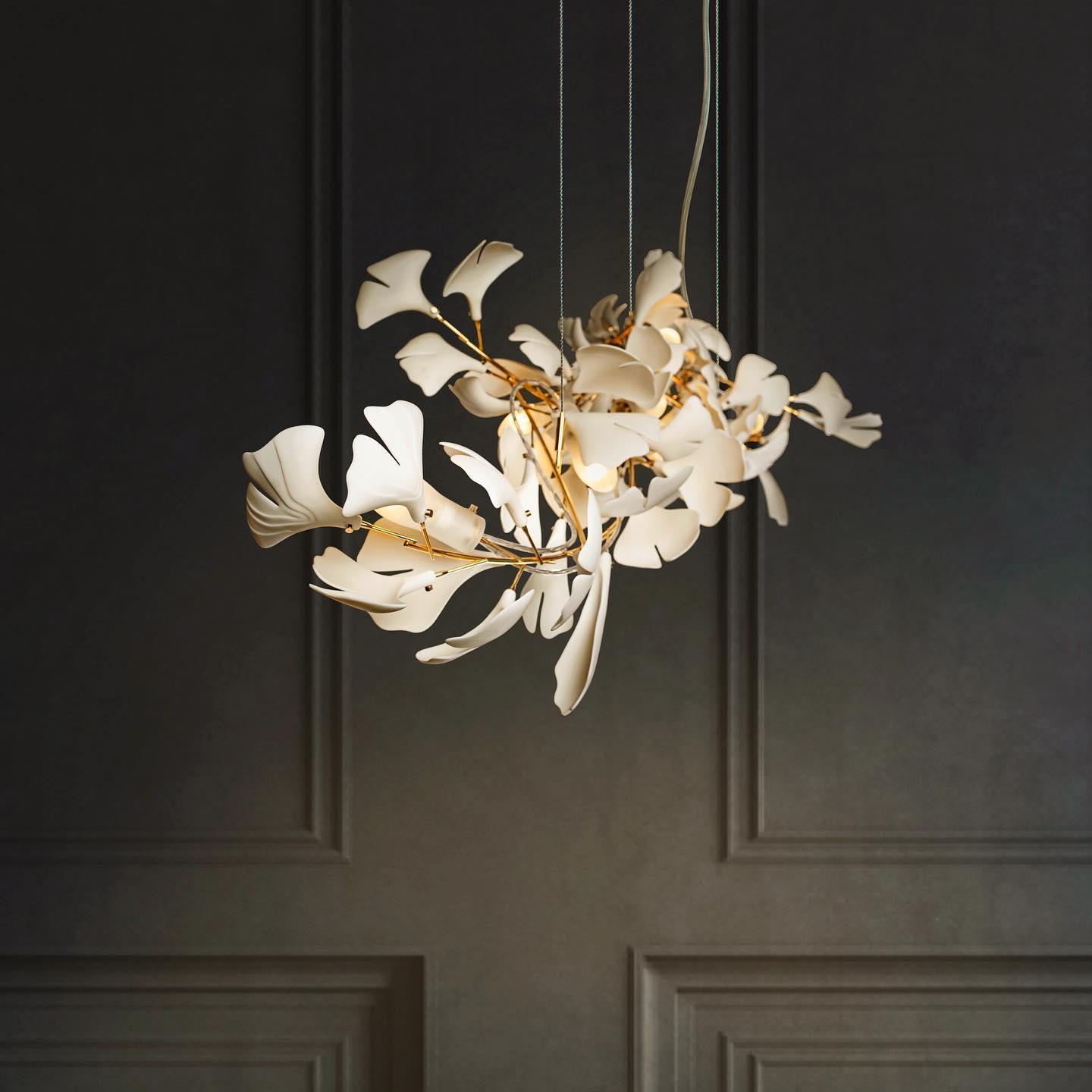 Gingko Chandelier A Style Leaf Branch Shape Modern Dining Room - Letslighting