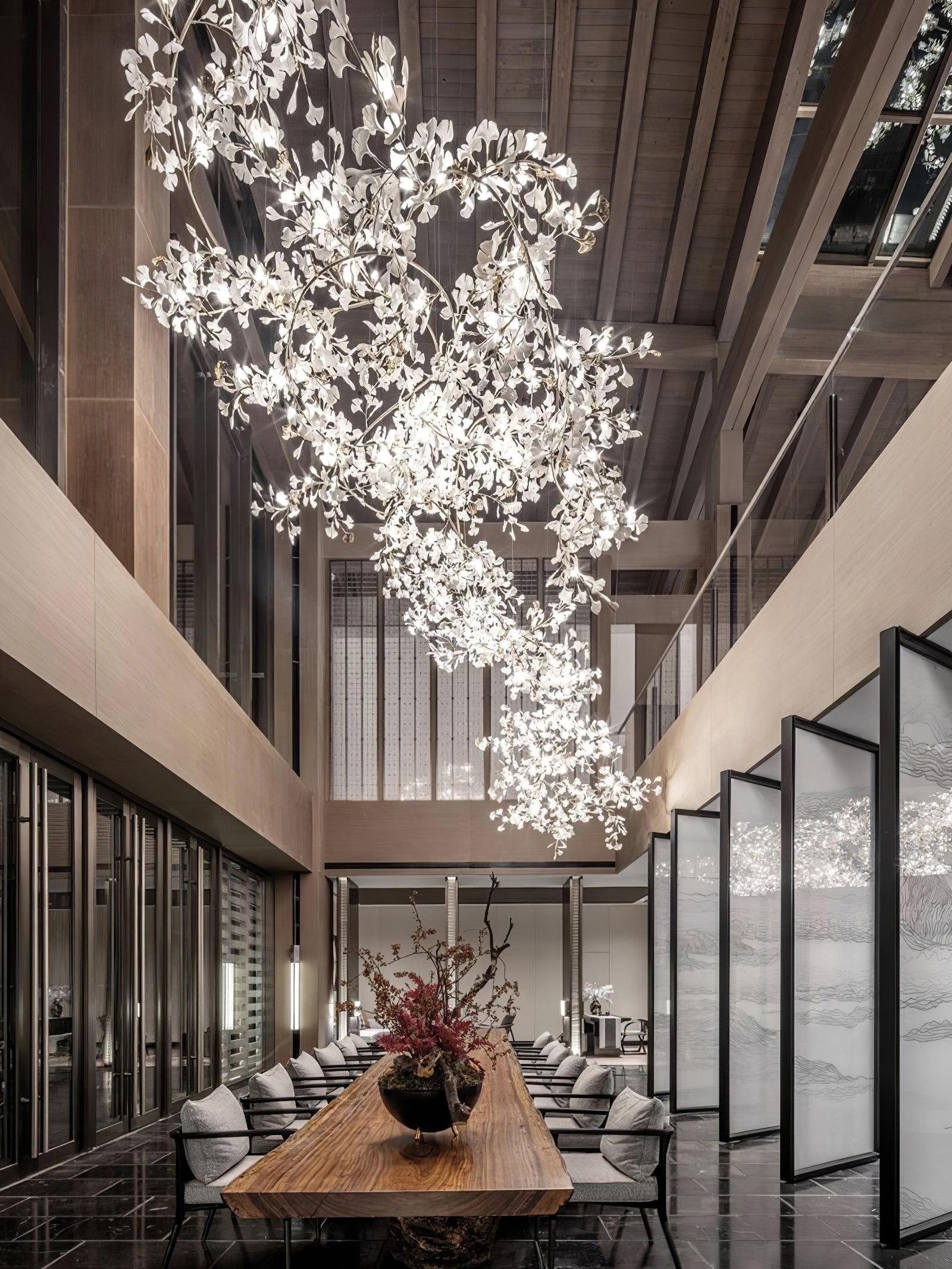 Gingko Chandelier F Style Nature-Inspired Elegance - Letslighting