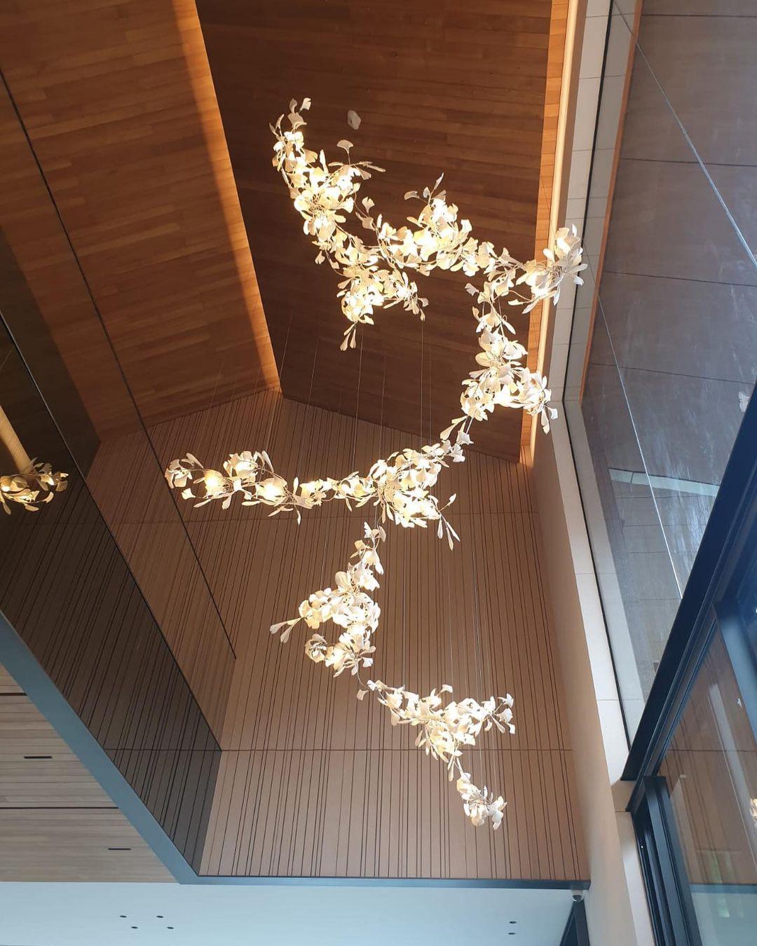Gingko Chandelier F Style Nature-Inspired Elegance - Letslighting