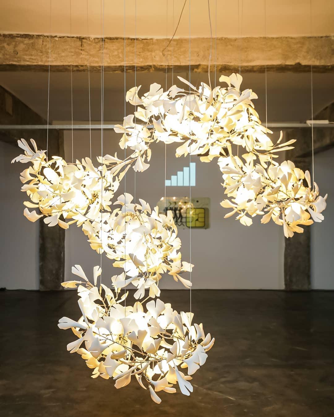 Gingko Chandelier F Style Nature-Inspired Elegance - Letslighting