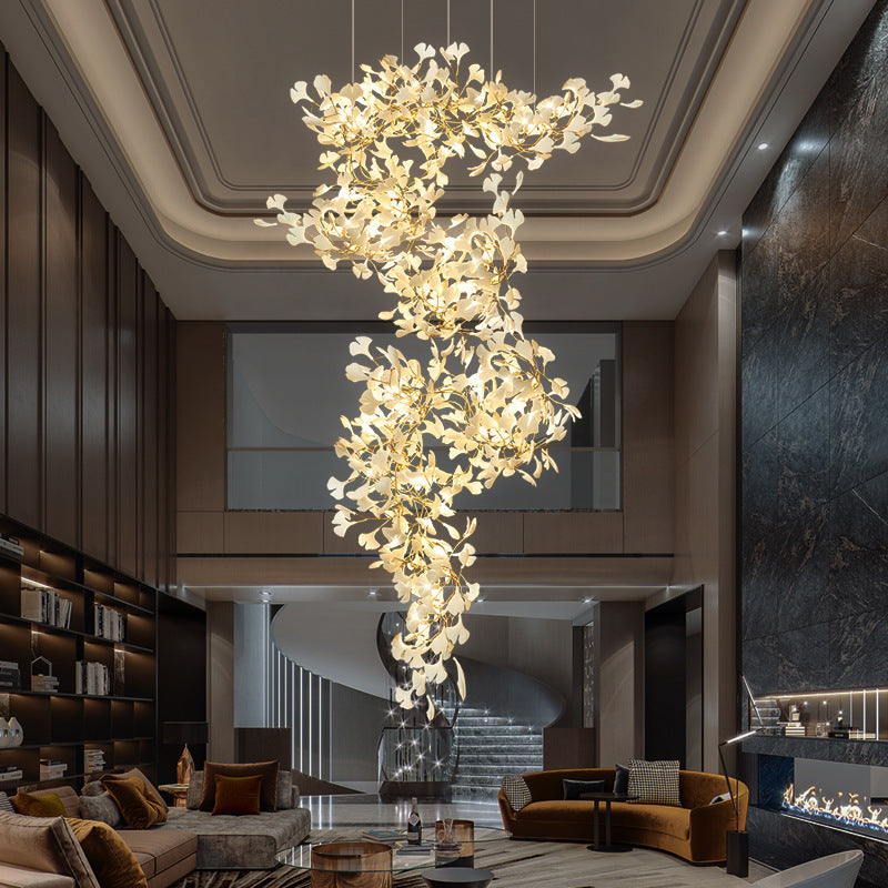 Gingko Chandelier F Style Nature-Inspired Elegance - Letslighting