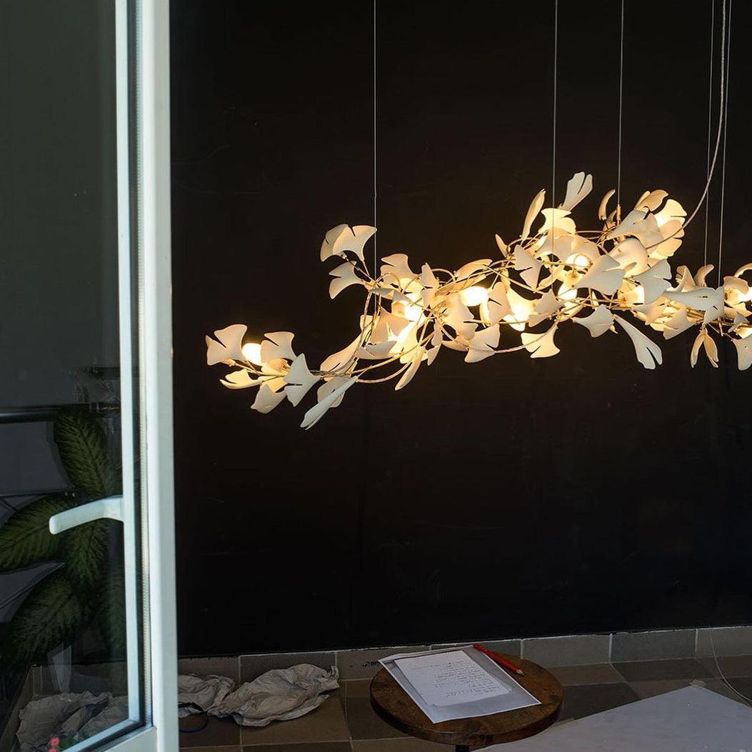 Gingko Chandelier G Style Leaf Branch Shape Modern - Letslighting