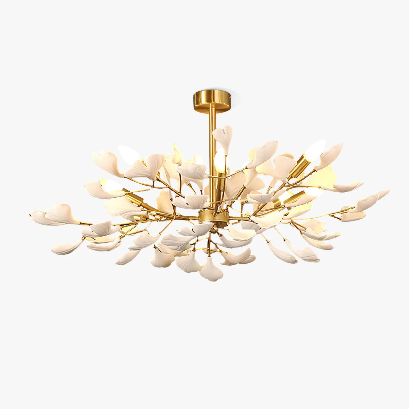 Olivia Ceramic Gingko Chandelier Firefly Art Design - Letslighting