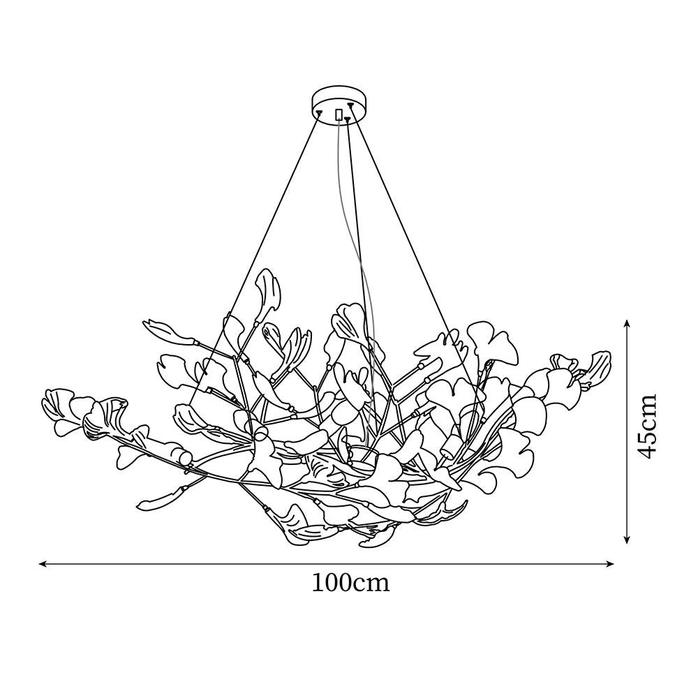 Gingko Chandelier S Style Nature-Inspired Elegance - Letslighting