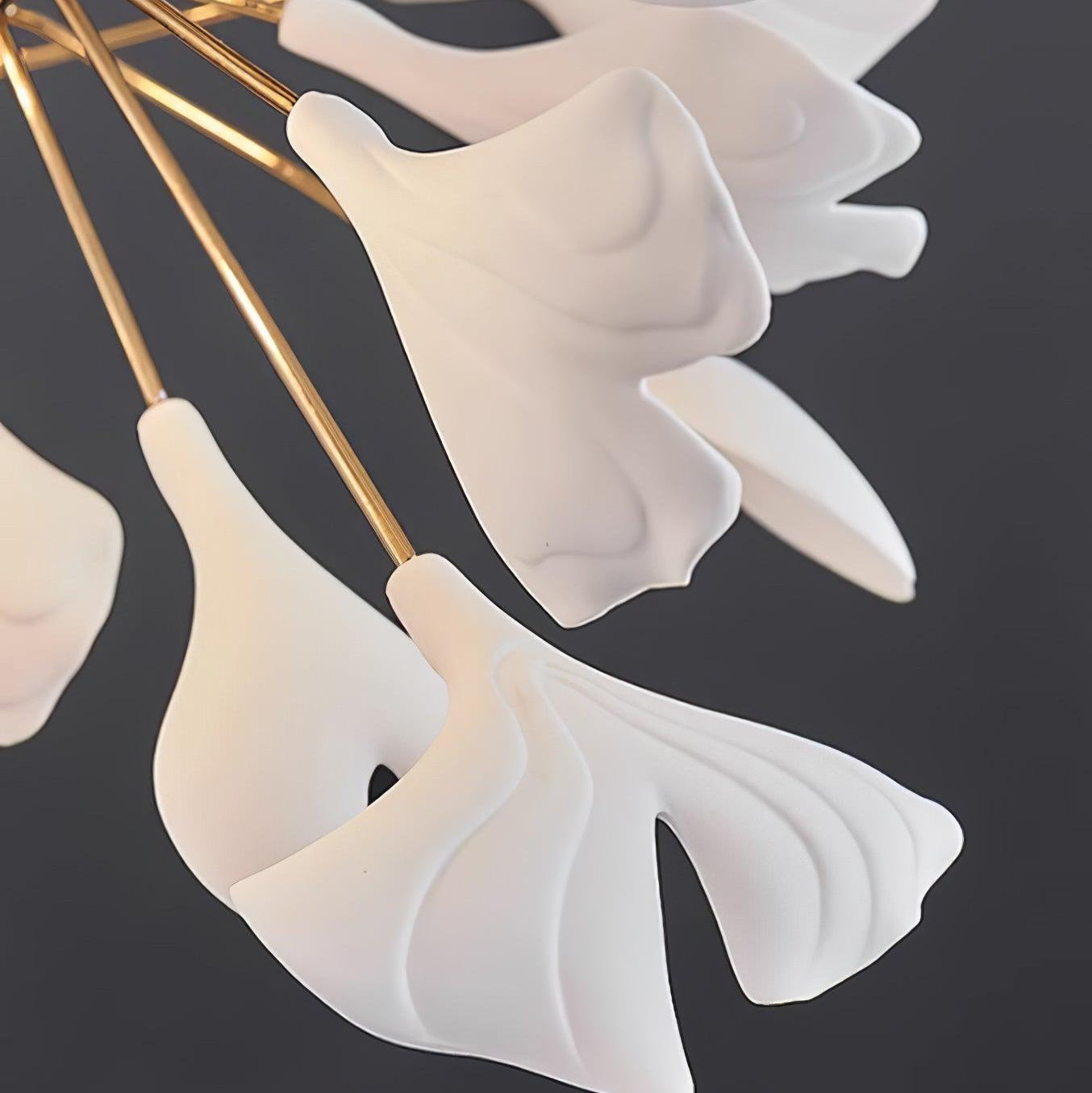 Elorus Double Layer Combination Gingko Chandelier - Blowlighting
