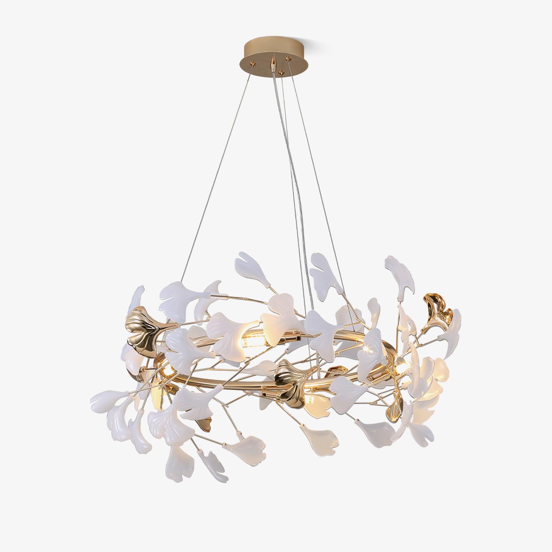 Olivia Ceramic Gingko Chandelier 4 Styles - Letslighting
