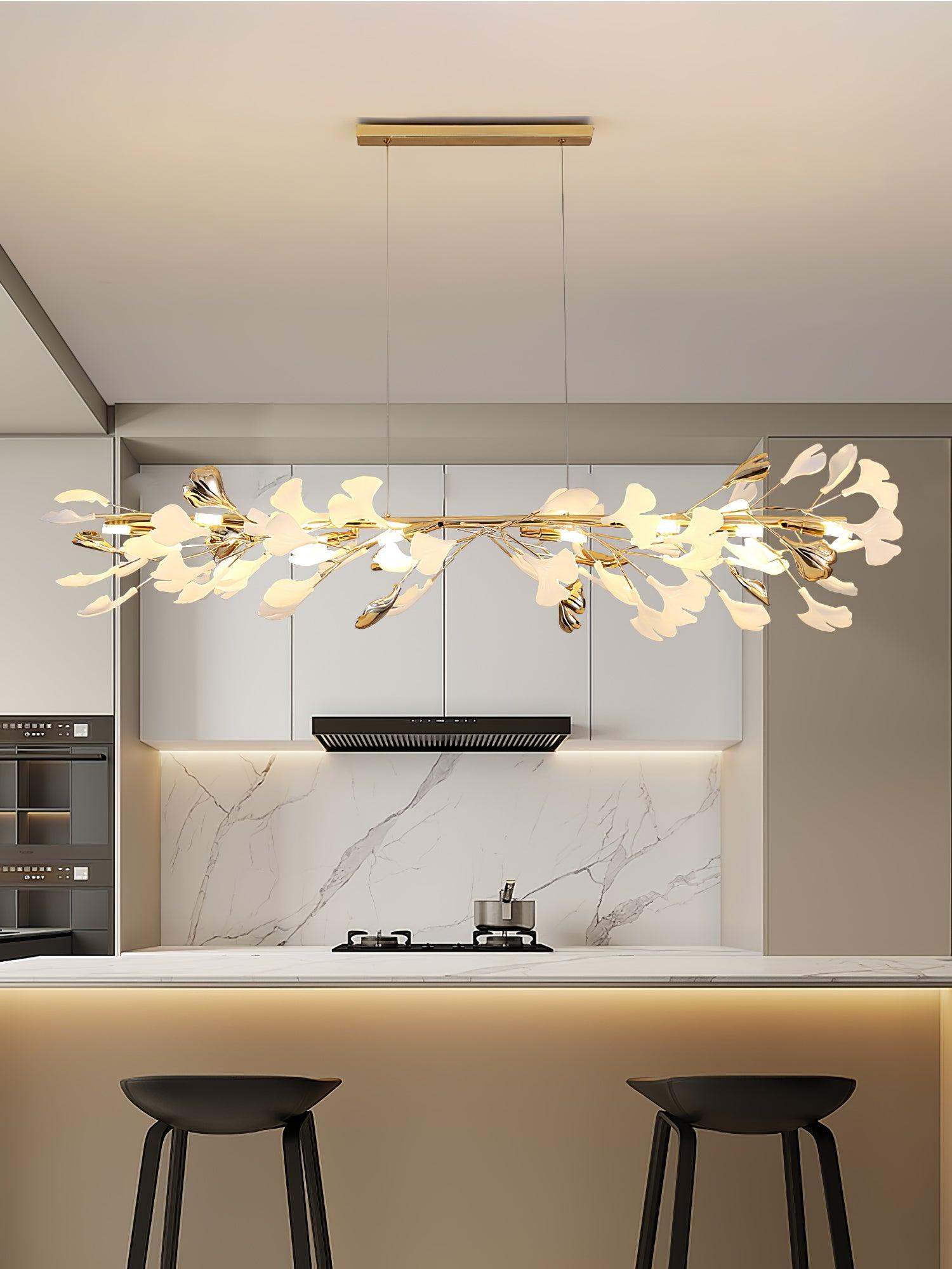 Olivia Ceramic Gingko Chandelier 4 Styles - Letslighting