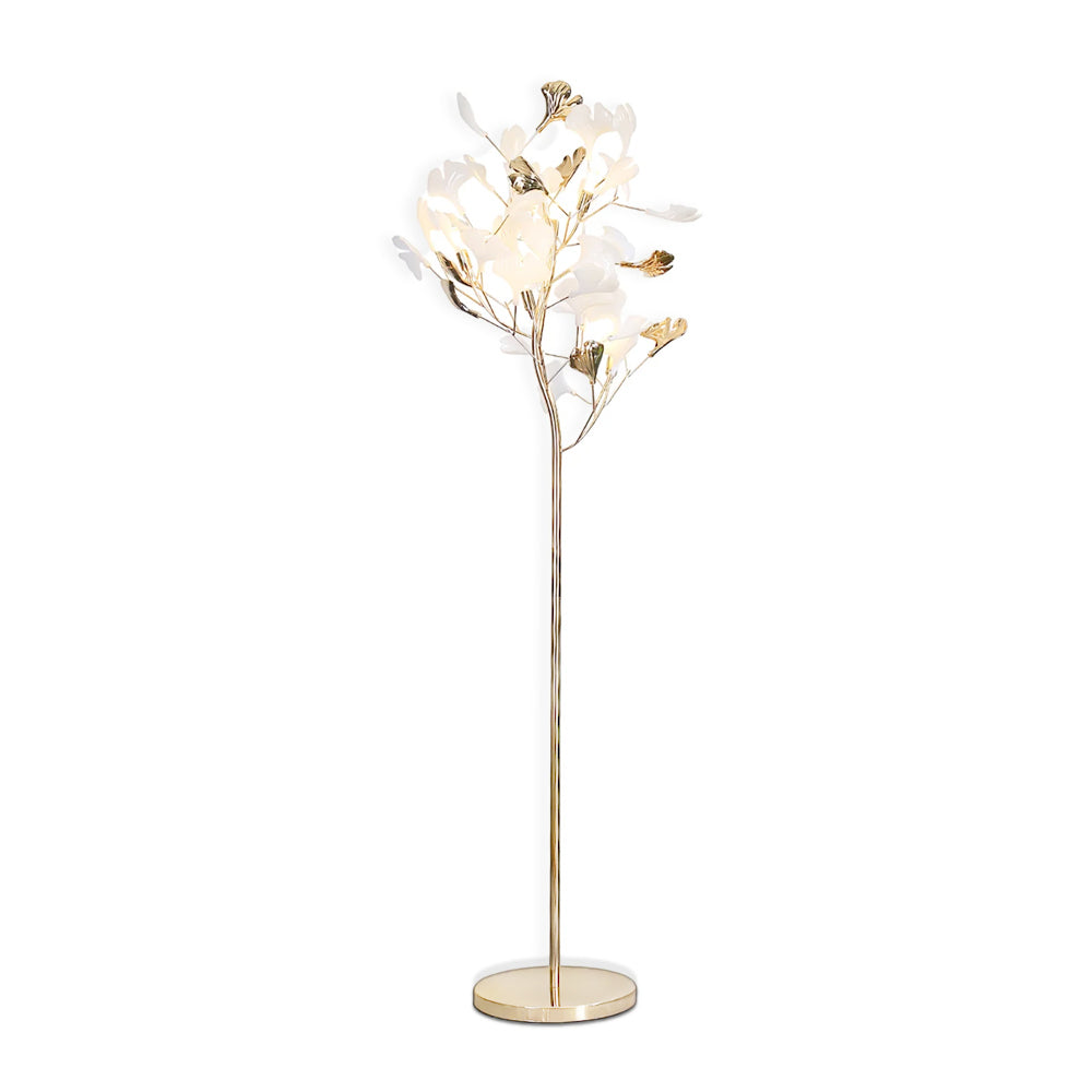 Olivia Gingko Ceramics Floor Lamp