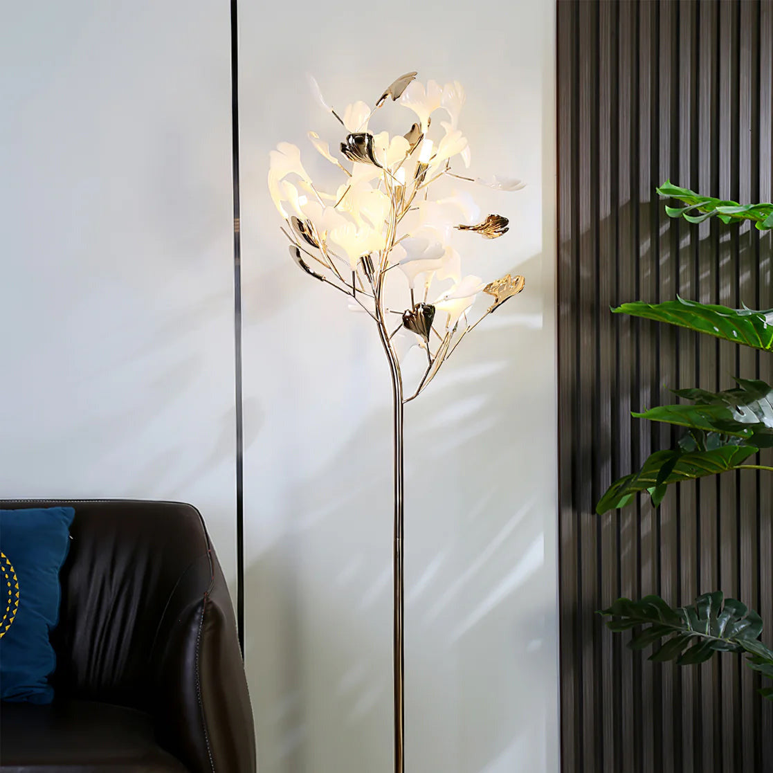 Olivia Gingko Ceramics Floor Lamp - Letslighting