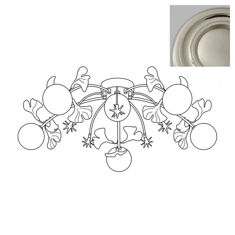 Capiz Gingko Glass Ball Ceiling Light - Letslighting